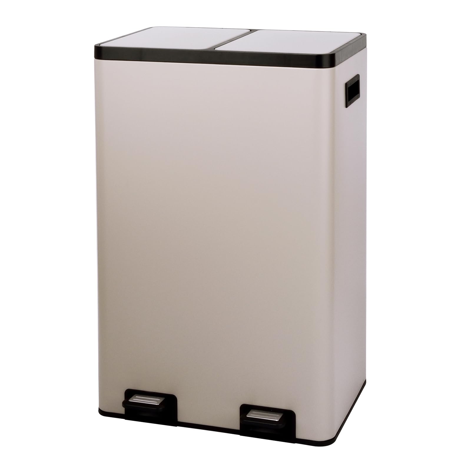 SVITA TM3X18 Edelstahl Treteimer 54 Liter Abfalleimer Mülleimer Design Silber Mülltrennung Papierkorb Küchen-Ordnung Trennsystem