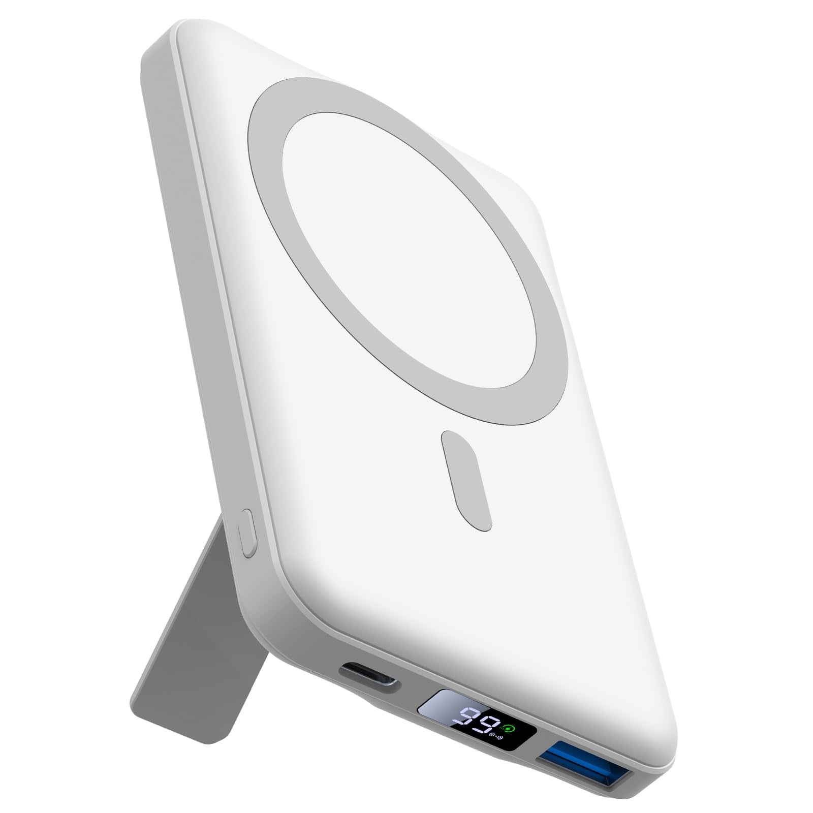 Powerbank für MagSafe, AOGUERBE Magnetische Power Bank 10000mAh, Kabellose Powerbank Schnellladung Externe Handyakkus mit LED Display für iPhone 17/16/15/14/13/12 Series