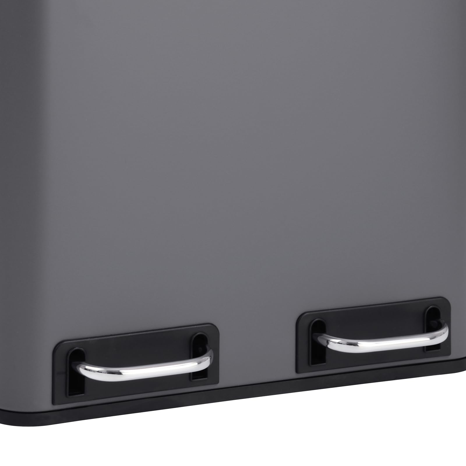 SVITA TM3X18 Edelstahl Treteimer 54 Liter Abfalleimer Mülleimer Design Silber Mülltrennung Papierkorb Küchen-Ordnung Trennsystem