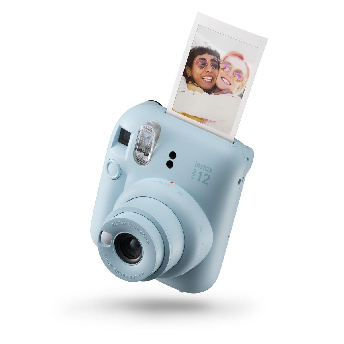 FUJIFILM instax mini 12™ Sofortbildkamera für Erwachsene | Kamera mit Sofortdruck für farbige Erinnerungen zum Anfassen – Selfiespiegel, Nahaufnahmemodus & automatische Belichtung | Pastel Blue
