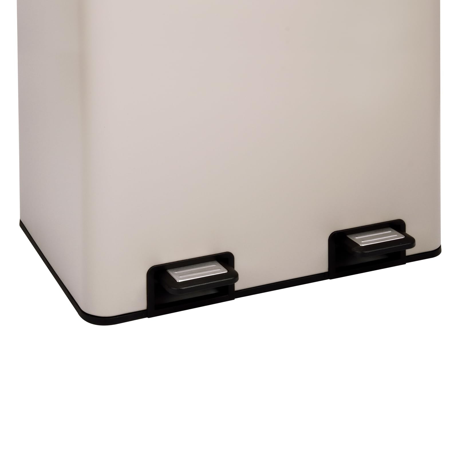SVITA TM3X18 Edelstahl Treteimer 54 Liter Abfalleimer Mülleimer Design Silber Mülltrennung Papierkorb Küchen-Ordnung Trennsystem