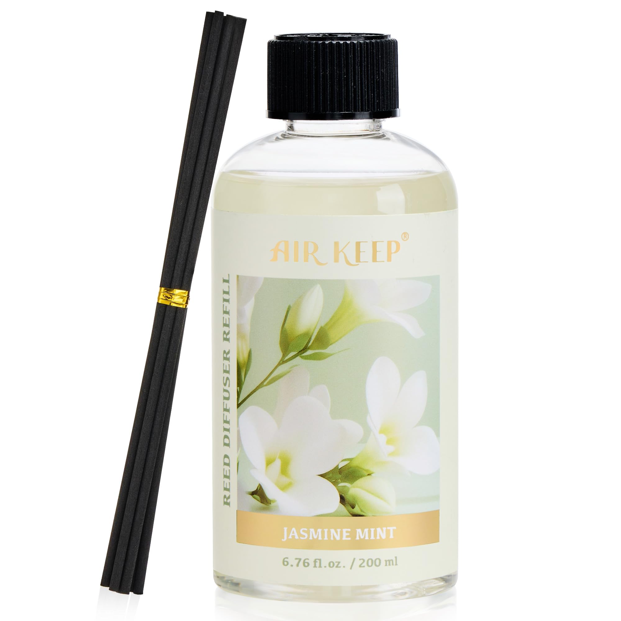 Airkeep Raumduft Clean Linen Duft, Reed Diffuser mit 8 Duftstäbchen, Lufterfrischer für Badezimmer, Wohnung, Heimdekoration, 100ml