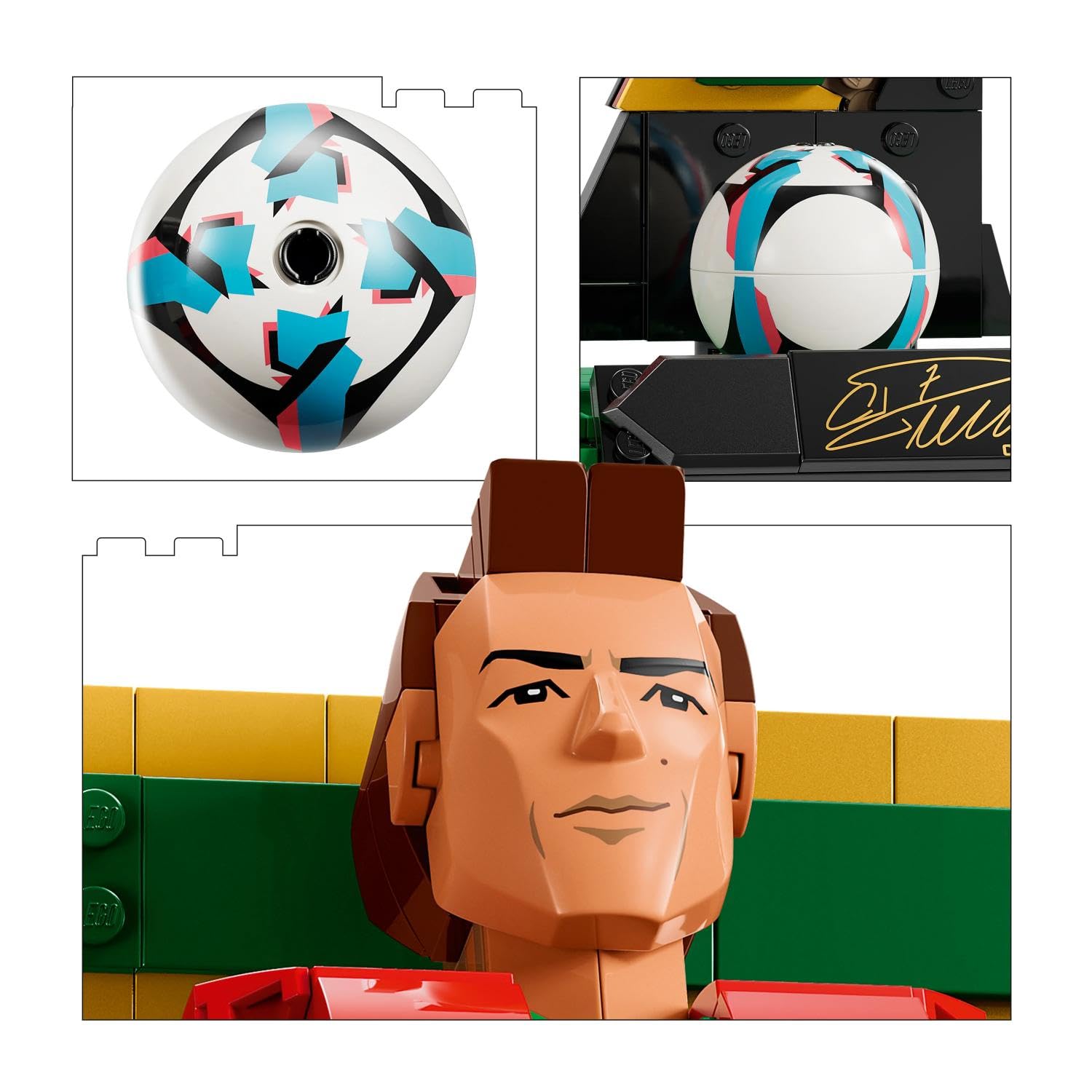 LEGO Editions Lionel Messi - Fußballlegende Spielzeug - 3D Figuren Modellbau - DIY Kinderzimmer Deko - Geschenk für Jungen, Mädchen ab 12 Jahren und Erwachsene Sportfans - 43015
