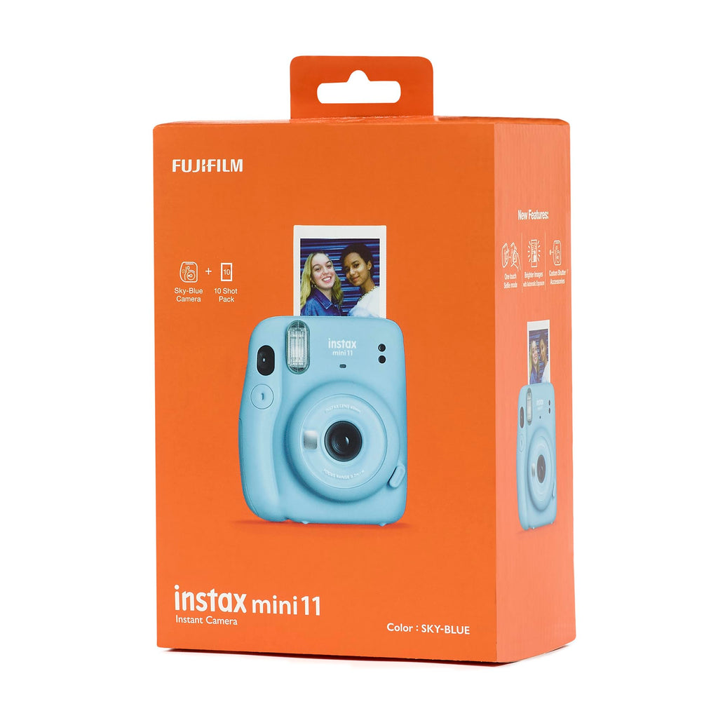 FUJIFILM instax mini 12™ Sofortbildkamera für Erwachsene | Kamera mit Sofortdruck für farbige Erinnerungen zum Anfassen – Selfiespiegel, Nahaufnahmemodus & automatische Belichtung | Pastel Blue