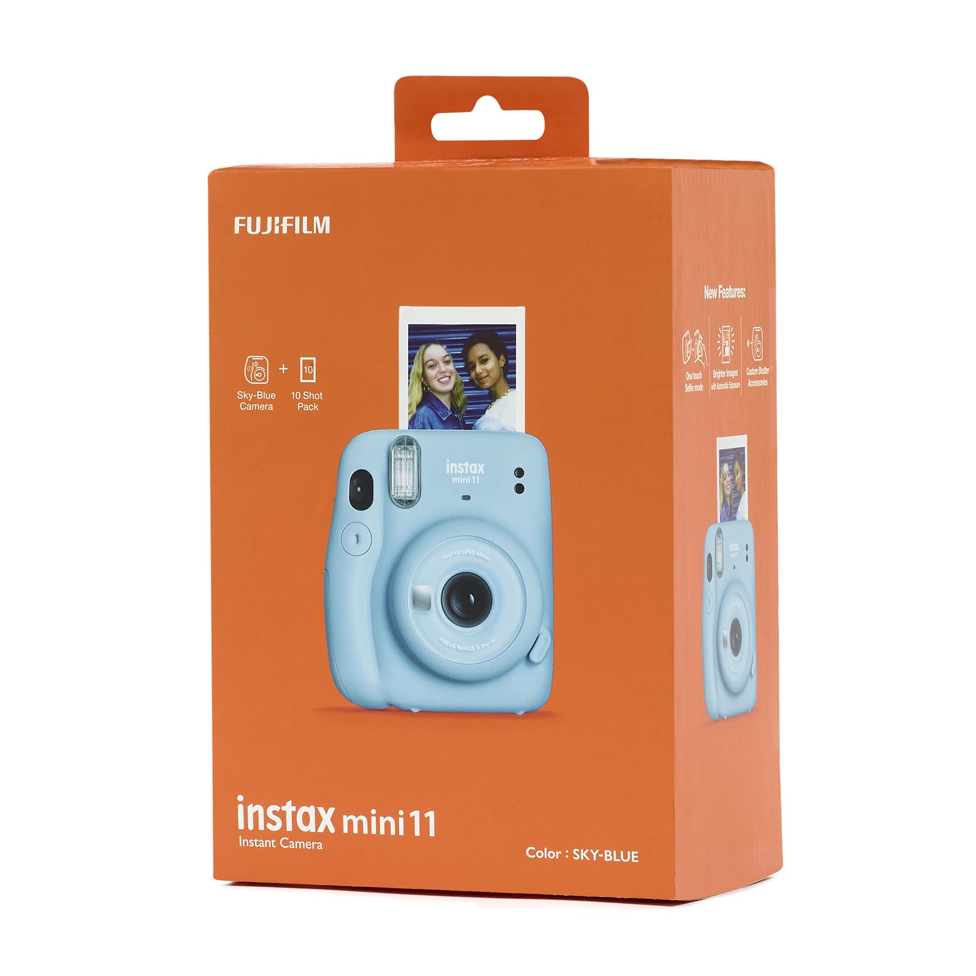 FUJIFILM instax mini 12™ Sofortbildkamera für Erwachsene | Kamera mit Sofortdruck für farbige Erinnerungen zum Anfassen – Selfiespiegel, Nahaufnahmemodus & automatische Belichtung | Pastel Blue