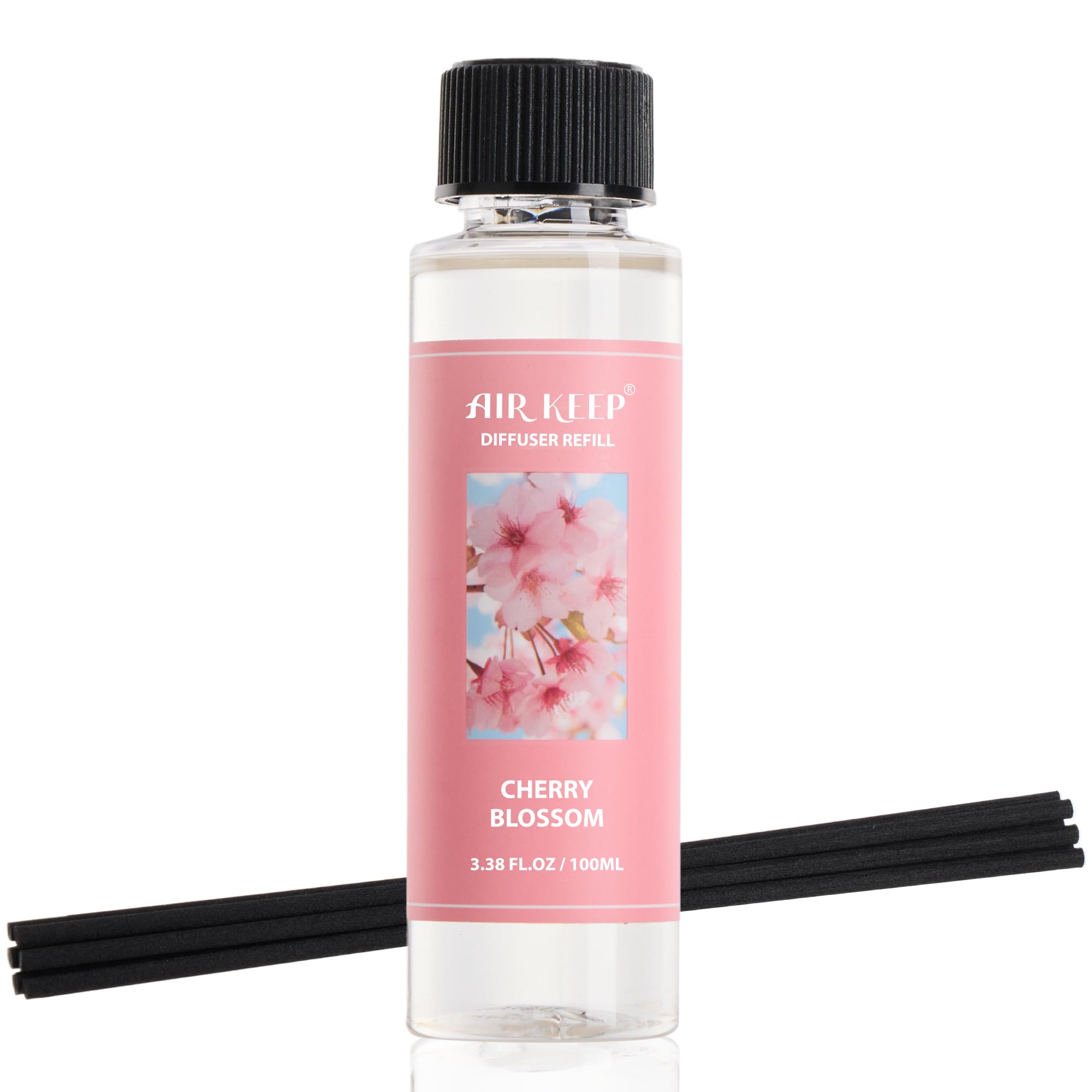 Airkeep Raumduft Clean Linen Duft, Reed Diffuser mit 8 Duftstäbchen, Lufterfrischer für Badezimmer, Wohnung, Heimdekoration, 100ml