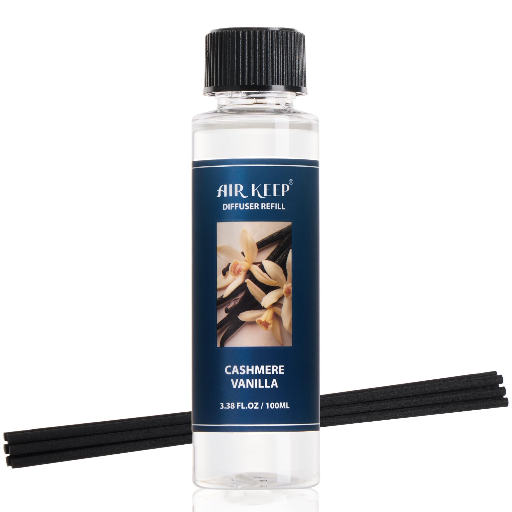Airkeep Raumduft Clean Linen Duft, Reed Diffuser mit 8 Duftstäbchen, Lufterfrischer für Badezimmer, Wohnung, Heimdekoration, 100ml