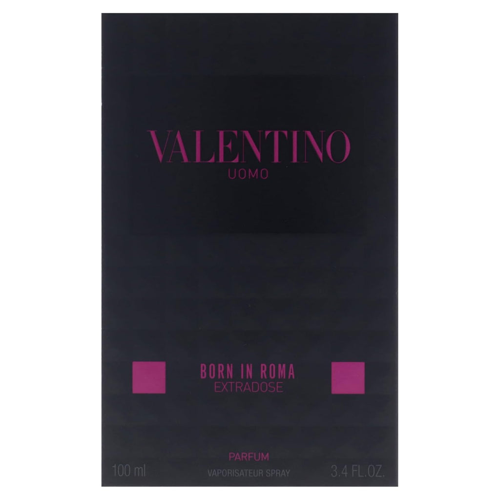 Valentino Uomo Born in Roma Extradose - Spicy, Aromatic, Woody, Fresh - Parfum Long-Lasting Fragrance for Men, 100 ml