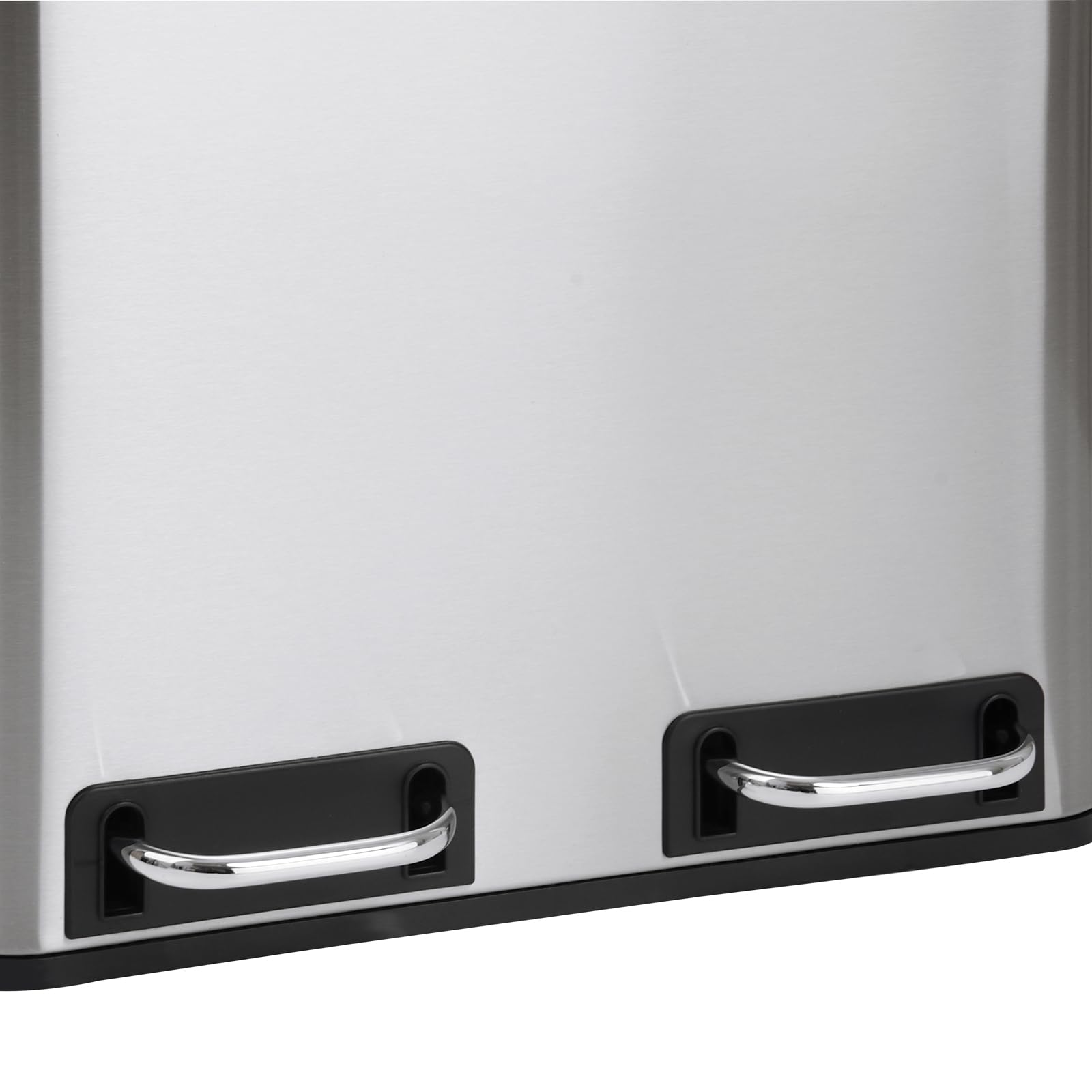 SVITA TM3X18 Edelstahl Treteimer 54 Liter Abfalleimer Mülleimer Design Silber Mülltrennung Papierkorb Küchen-Ordnung Trennsystem