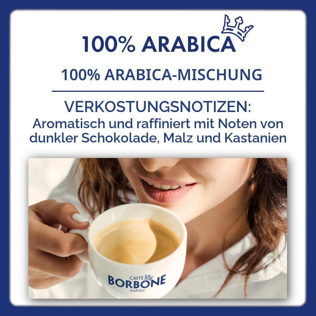 Caffè Borbone Kaffeebohnen - Crema Superiore - Authentischer neapolitanischer Espresso - Intensität 7/10 - Kraftvolle und raffinierte Mischung mit Noten von Milchschokolade und Vanille - 1kg Packung