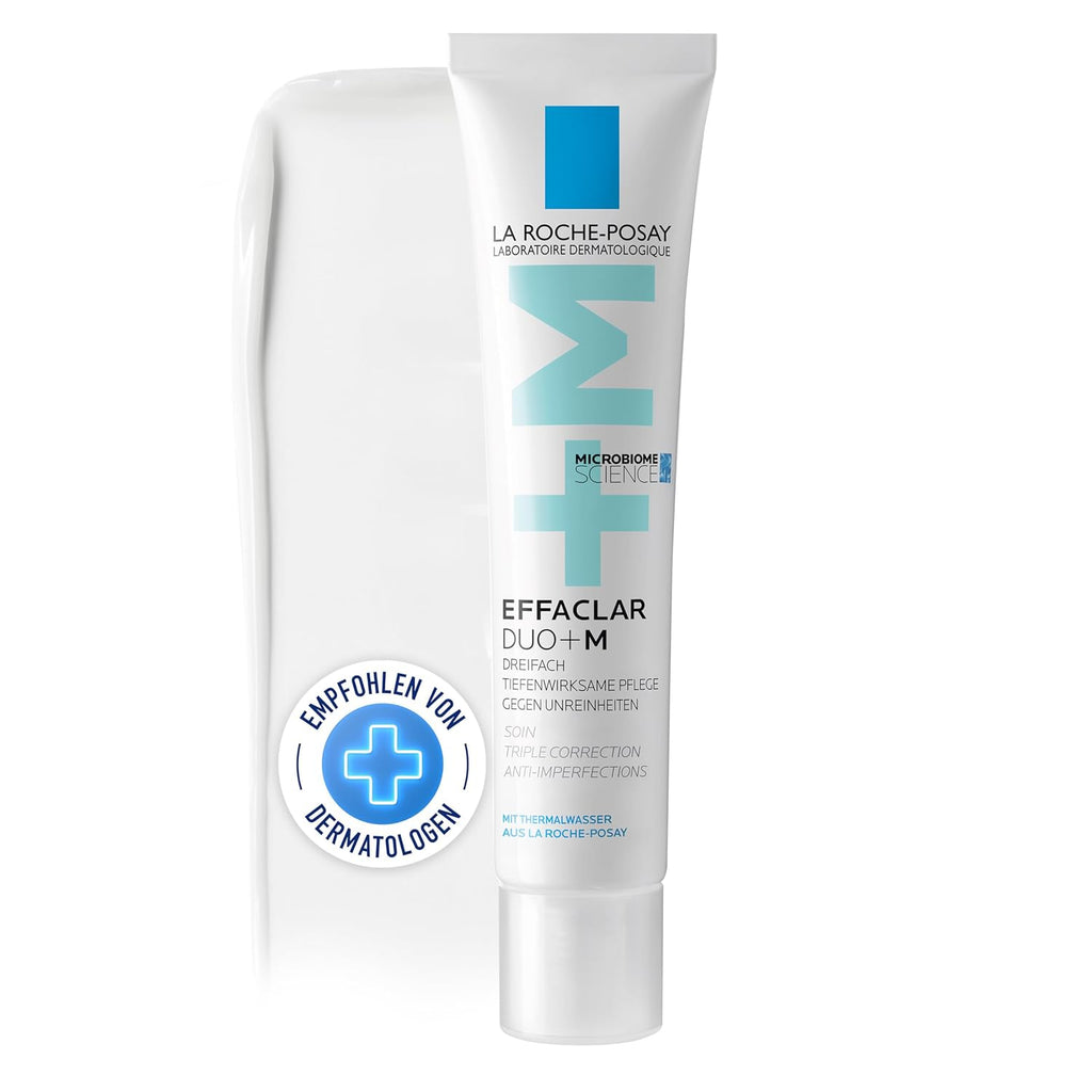 La Roche Posay Anti-Akne Gesichtscreme, Dreifach tiefenwirksame Pflege gegen Pickel, Mitesser und Unreinheiten, Mit Anti-Rückfall-Effekt, Mit Niacinamid, Phylobioma und Procerad, Effaclar Duo+M, 40 ml