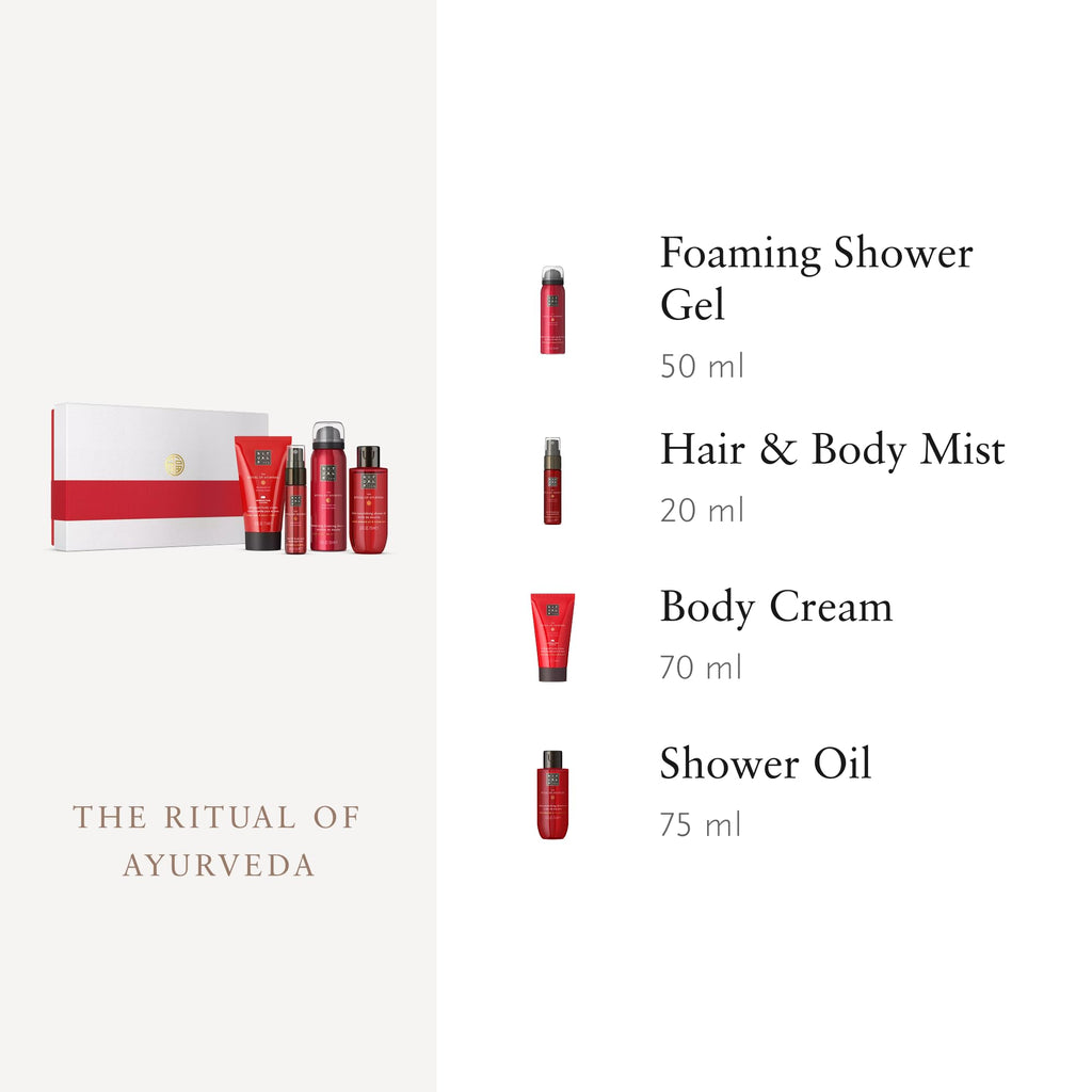 RITUALS Geschenkset The Ritual of Ayurveda Large – Home- und Hautpflegeprodukte mit Indischer Rose und Süßmandelöl, inklusive wiederverwendbarer Waschtasche – Ein Selbstpflege-Set für ein harmonisiere
