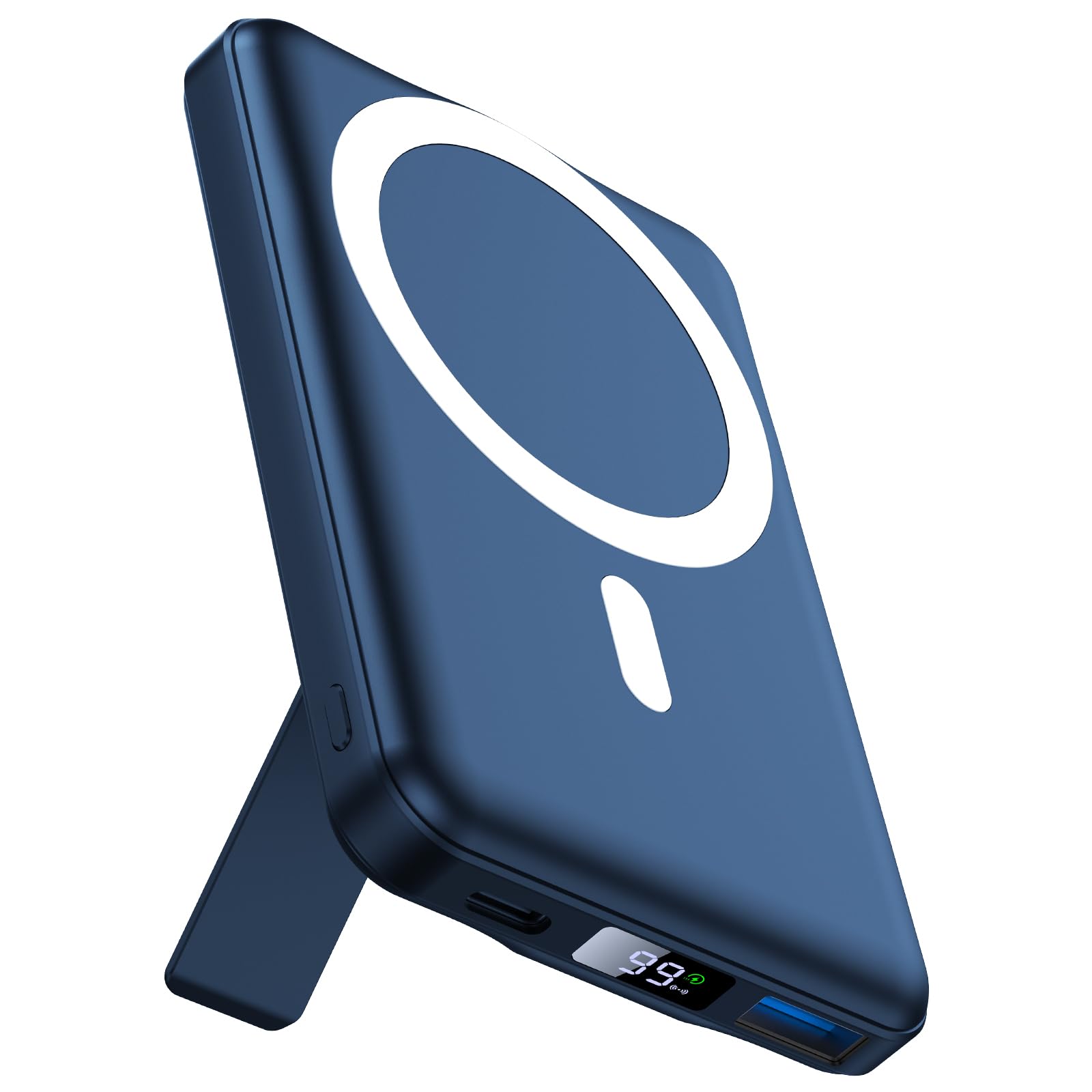 Powerbank für MagSafe, AOGUERBE Magnetische Power Bank 10000mAh, Kabellose Powerbank Schnellladung Externe Handyakkus mit LED Display für iPhone 17/16/15/14/13/12 Series