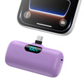 Power Bank USB C 5000mAh, Mini Powerbank Klein Aber Stark 15W PD 3.0 Schnelles Aufladen Tragbares Externer Akku mit LED Display Kompatibel mit iPhone 17/16/15, Samsung S25/24, Android Telefone