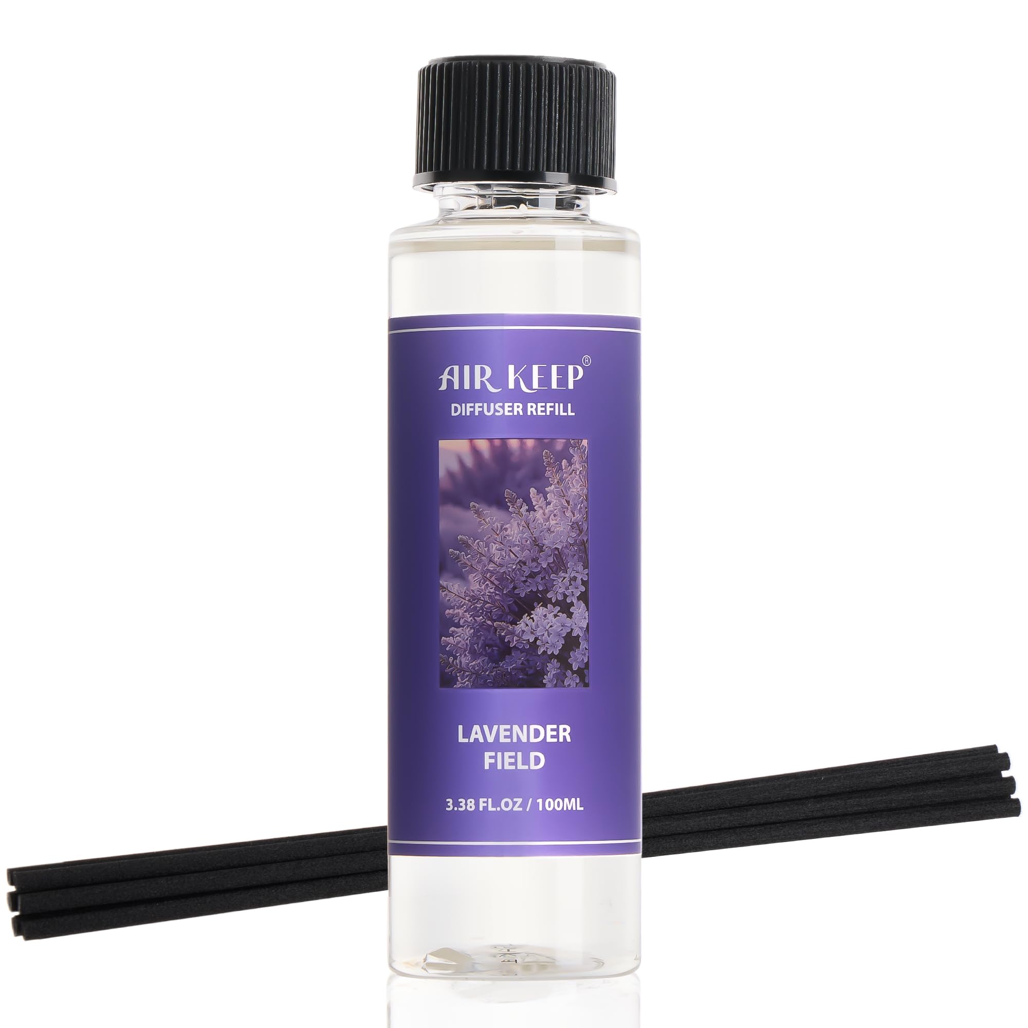 Airkeep Raumduft Clean Linen Duft, Reed Diffuser mit 8 Duftstäbchen, Lufterfrischer für Badezimmer, Wohnung, Heimdekoration, 100ml
