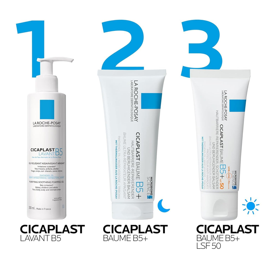 La Roche Posay Reparierende Creme, Für Körper, Gesicht und Lippen, Für empfindliche Haut, Mit Dexpanthenol und Tribioma, Mildert Spannungsgefühle und Rötungen, Cicaplast Baume B5+, 100 ml