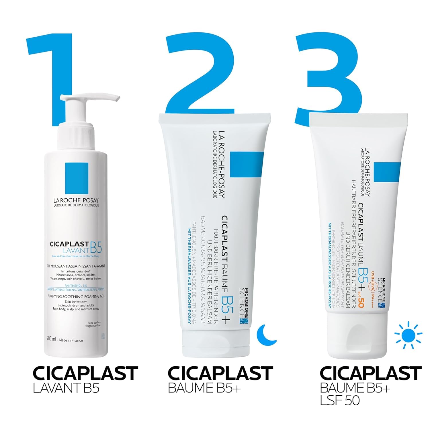 La Roche Posay Reparierende Creme, Für Körper, Gesicht und Lippen, Für empfindliche Haut, Mit Dexpanthenol und Tribioma, Mildert Spannungsgefühle und Rötungen, Cicaplast Baume B5+, 100 ml