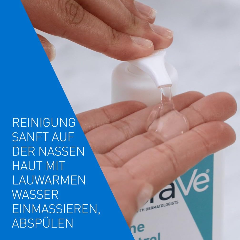 CeraVe Porentiefe Reinigung, Schäumendes Reinigungsgel mit Salicylsäure für das Gesicht bei unreiner und zu Akne neigender Haut, 236ml