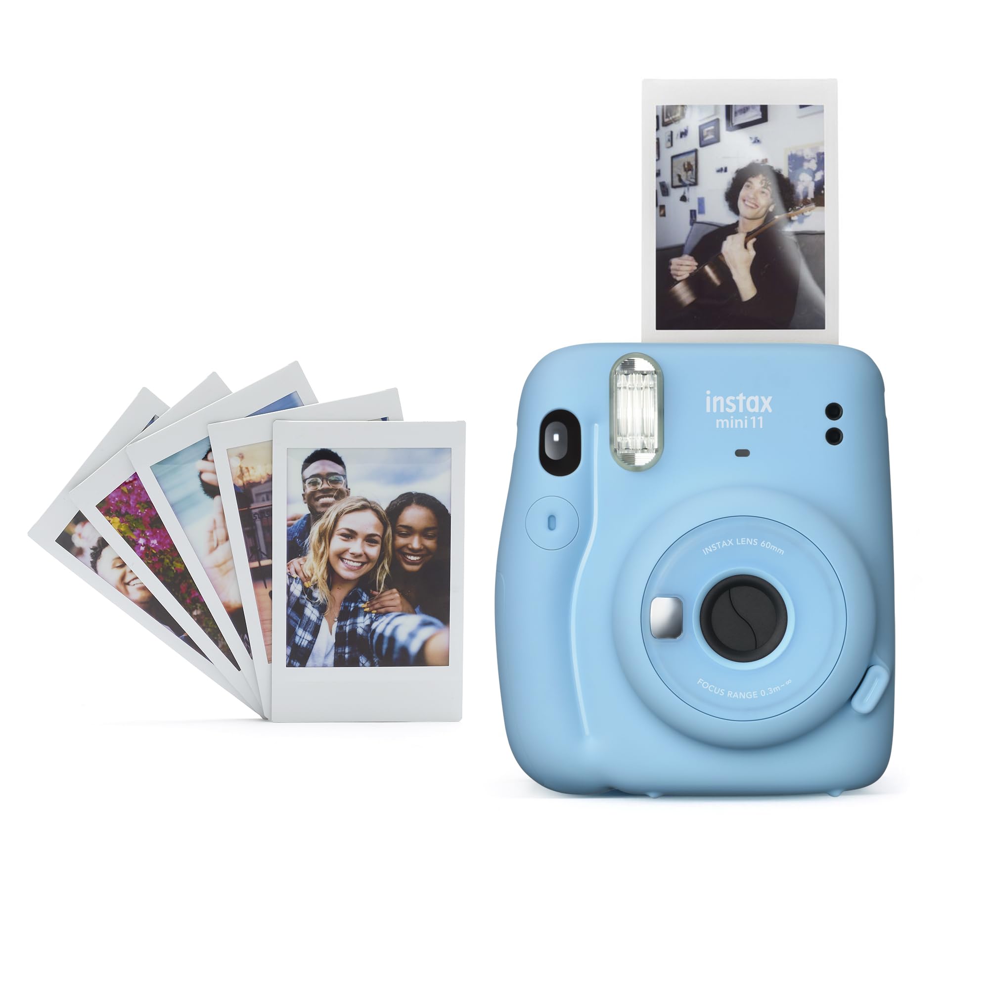 FUJIFILM instax mini 12™ Sofortbildkamera für Erwachsene | Kamera mit Sofortdruck für farbige Erinnerungen zum Anfassen – Selfiespiegel, Nahaufnahmemodus & automatische Belichtung | Pastel Blue