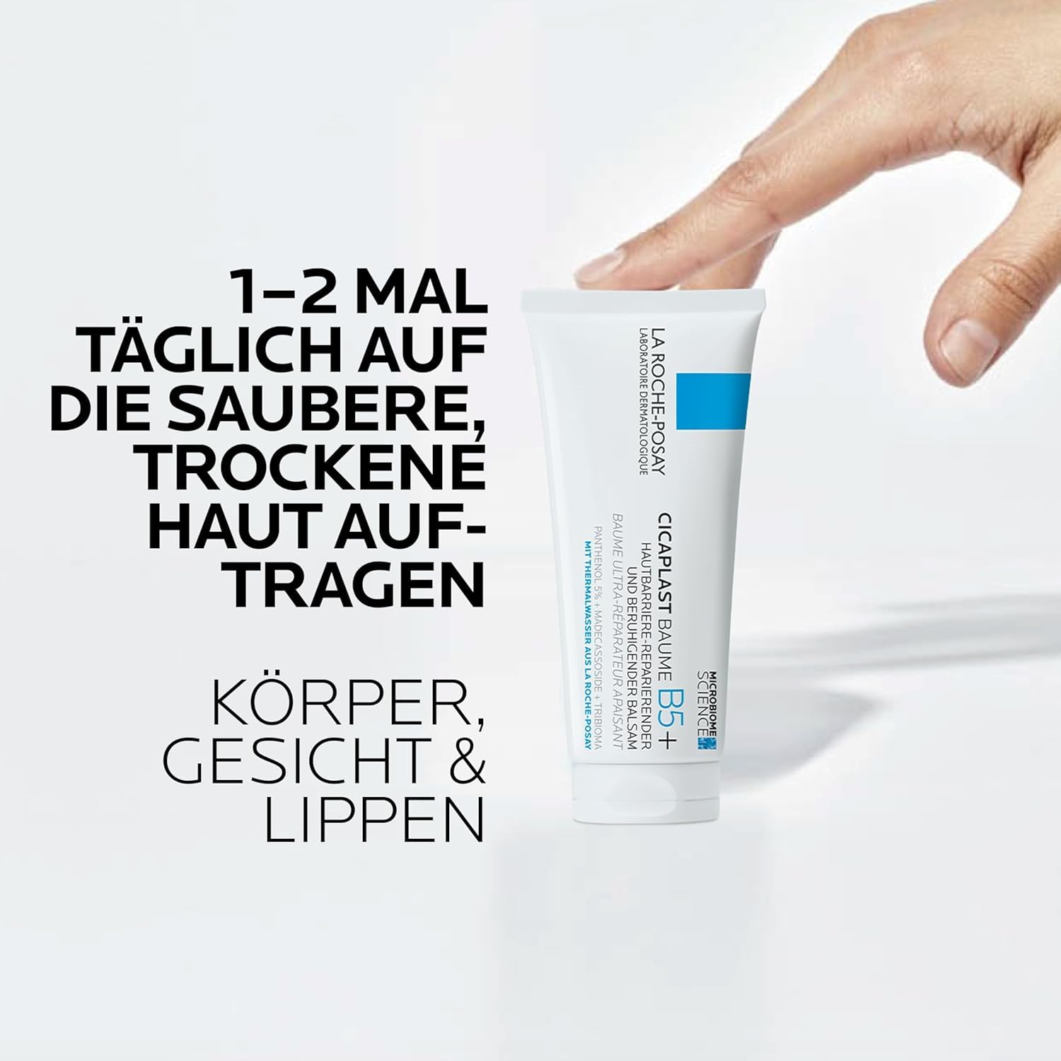 La Roche Posay Reparierende Creme, Für Körper, Gesicht und Lippen, Für empfindliche Haut, Mit Dexpanthenol und Tribioma, Mildert Spannungsgefühle und Rötungen, Cicaplast Baume B5+, 100 ml