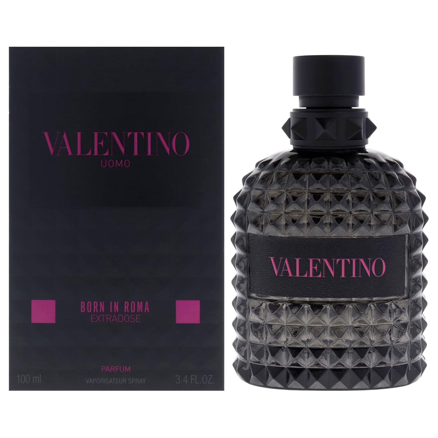 Valentino Uomo Born in Roma Extradose - Spicy, Aromatic, Woody, Fresh - Parfum Long-Lasting Fragrance for Men, 100 ml