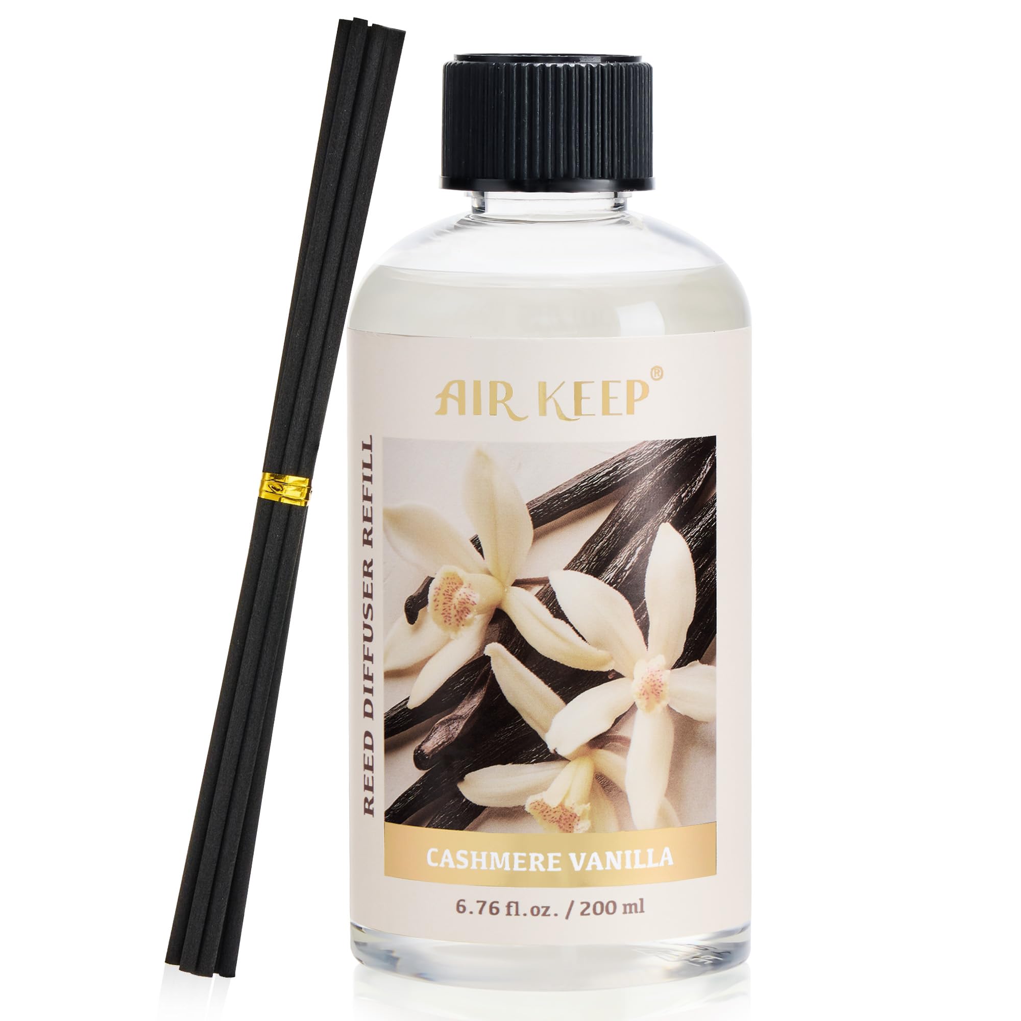Airkeep Raumduft Clean Linen Duft, Reed Diffuser mit 8 Duftstäbchen, Lufterfrischer für Badezimmer, Wohnung, Heimdekoration, 100ml
