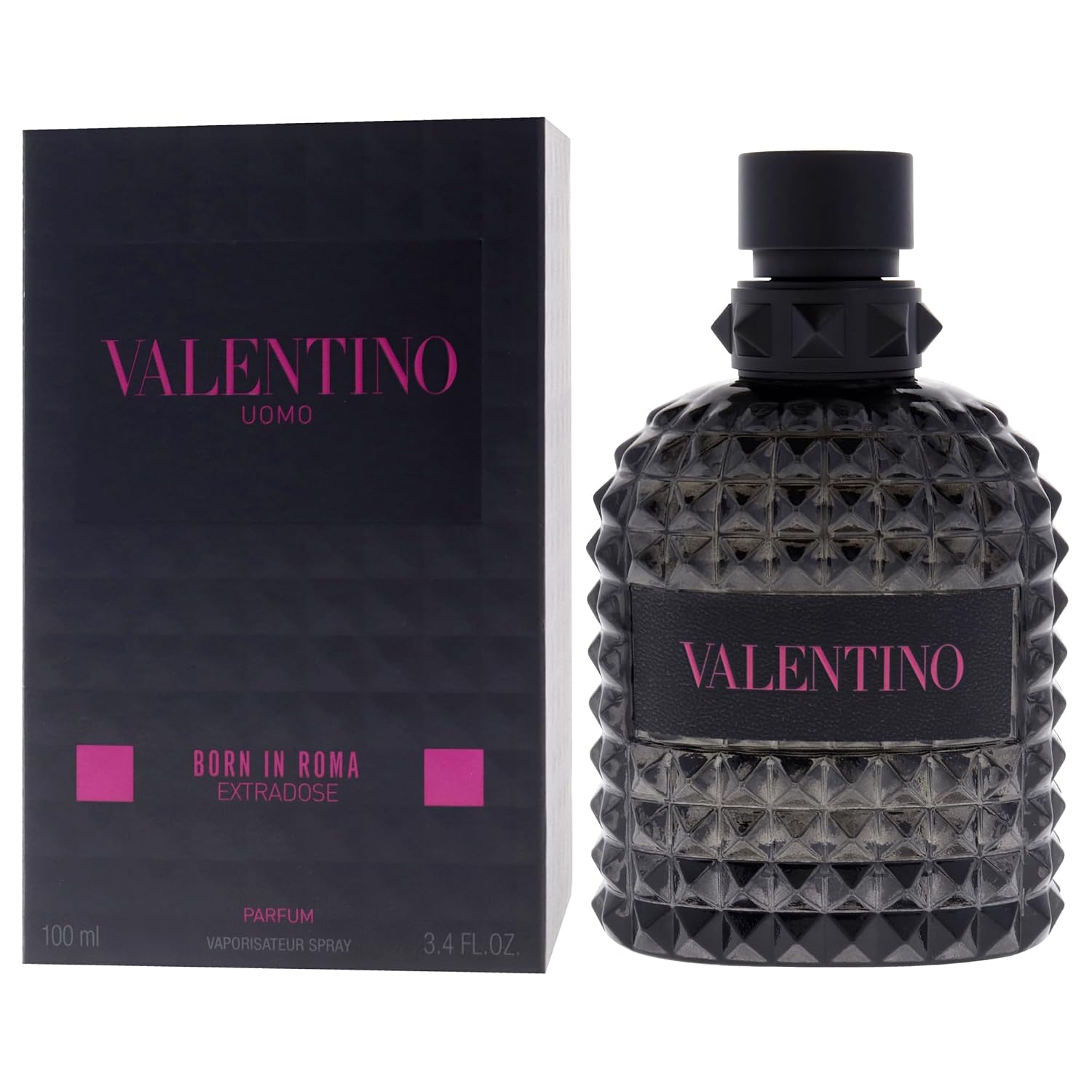 Valentino Uomo Born in Roma Extradose - Spicy, Aromatic, Woody, Fresh - Parfum Long-Lasting Fragrance for Men, 100 ml