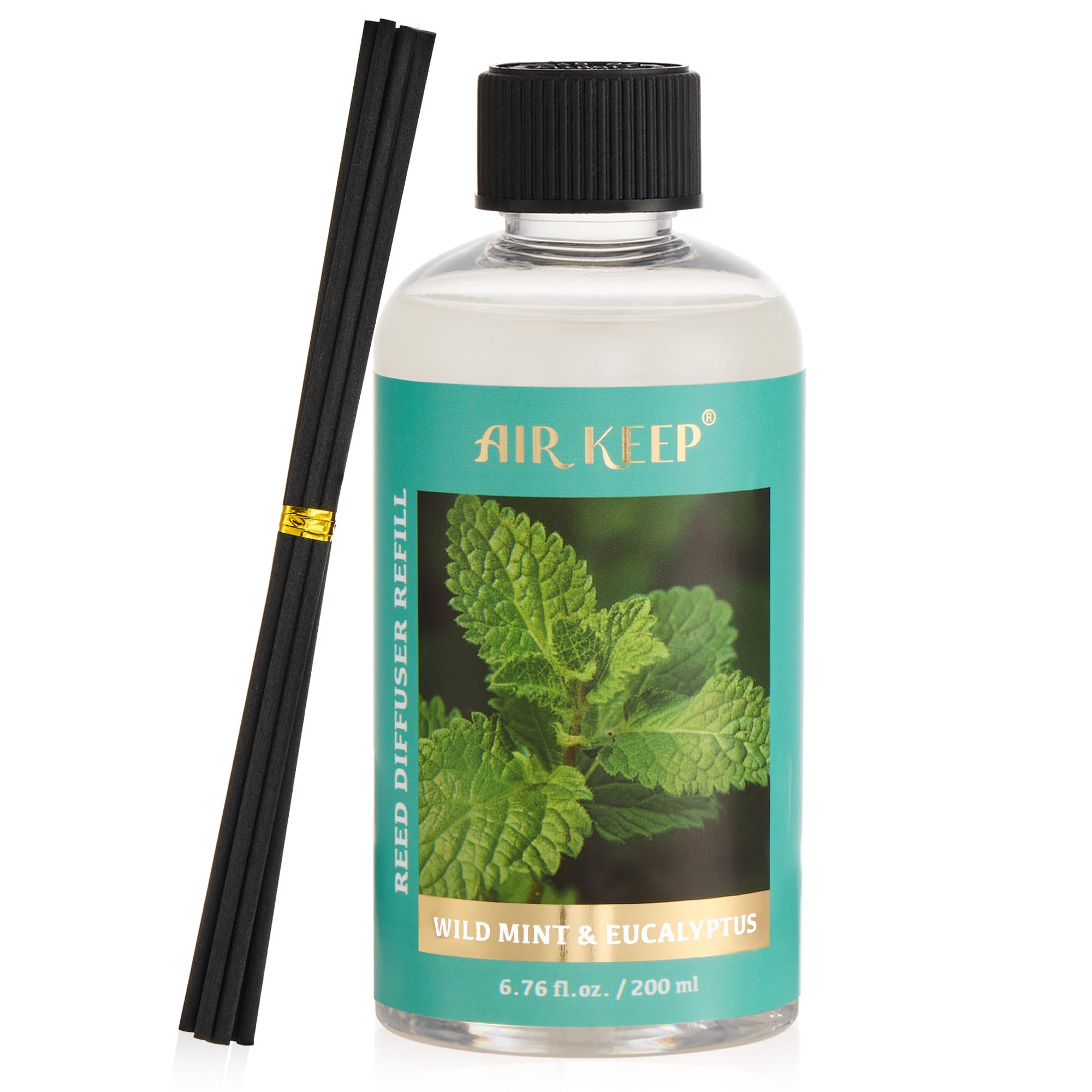 Airkeep Raumduft Clean Linen Duft, Reed Diffuser mit 8 Duftstäbchen, Lufterfrischer für Badezimmer, Wohnung, Heimdekoration, 100ml