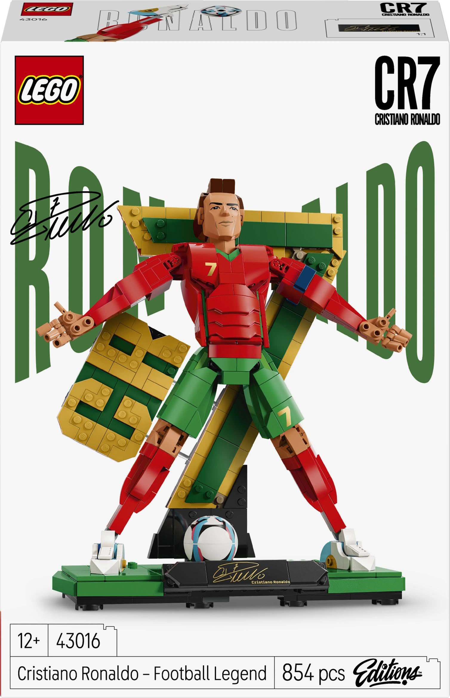 LEGO Editions Lionel Messi - Fußballlegende Spielzeug - 3D Figuren Modellbau - DIY Kinderzimmer Deko - Geschenk für Jungen, Mädchen ab 12 Jahren und Erwachsene Sportfans - 43015