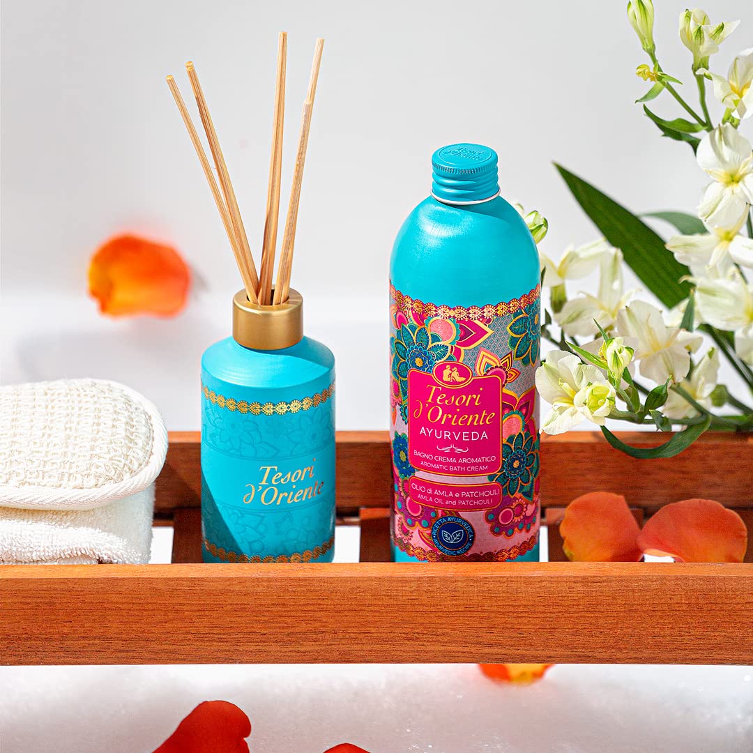 TESORI D’ORIENTE Duftstäbchen 'Hammam' | Aromatischer Raumduft | Orangenblüte, Mandarine & Amber | Duftdauer bis zu 8 Wochen | Sinnlicher Duft für orientalische Atmosphäre | Für Körper & Sinne | 200ml