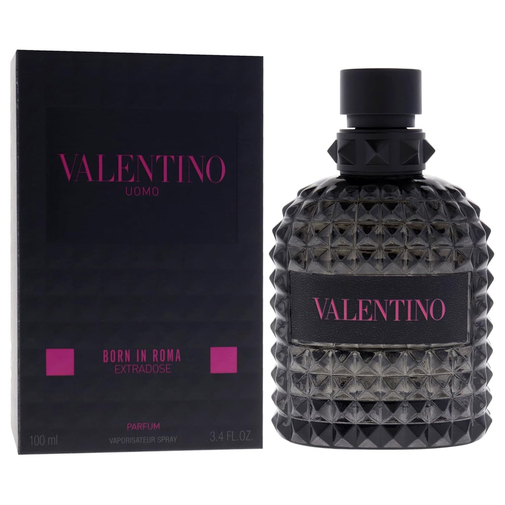 Valentino Uomo Born in Roma Extradose - Spicy, Aromatic, Woody, Fresh - Parfum Long-Lasting Fragrance for Men, 100 ml