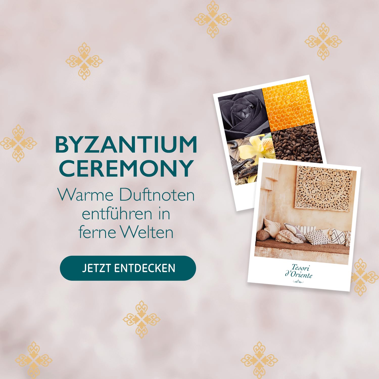 Tesori d'Oriente EDT Byzantium | 100 ml | aromatisches Parfüm | schwarze Rose & Labdanum | im Aluminiumflakon | Wellness-Ritual für Körper & Sinne