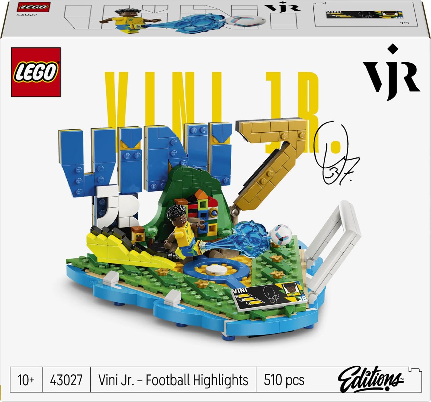 LEGO Editions Cristiano Ronaldo - Fußball-Highlights Spielzeug - 3D Modellbau mit Minifigur zum Sammeln - Kinderzimmer Deko - Geschenk für Jungen, Mädchen ab 10 Jahren und erwachsene Sportfans - 43012