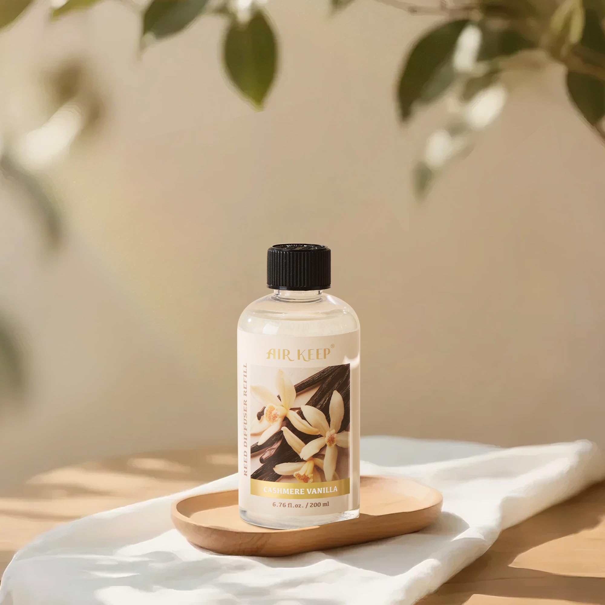 Airkeep Raumduft Clean Linen Duft, Reed Diffuser mit 8 Duftstäbchen, Lufterfrischer für Badezimmer, Wohnung, Heimdekoration, 100ml