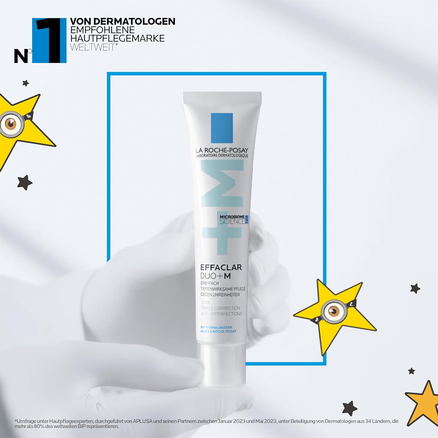 La Roche Posay Anti-Akne Gesichtscreme, Dreifach tiefenwirksame Pflege gegen Pickel, Mitesser und Unreinheiten, Mit Anti-Rückfall-Effekt, Mit Niacinamid, Phylobioma und Procerad, Effaclar Duo+M, 40 ml