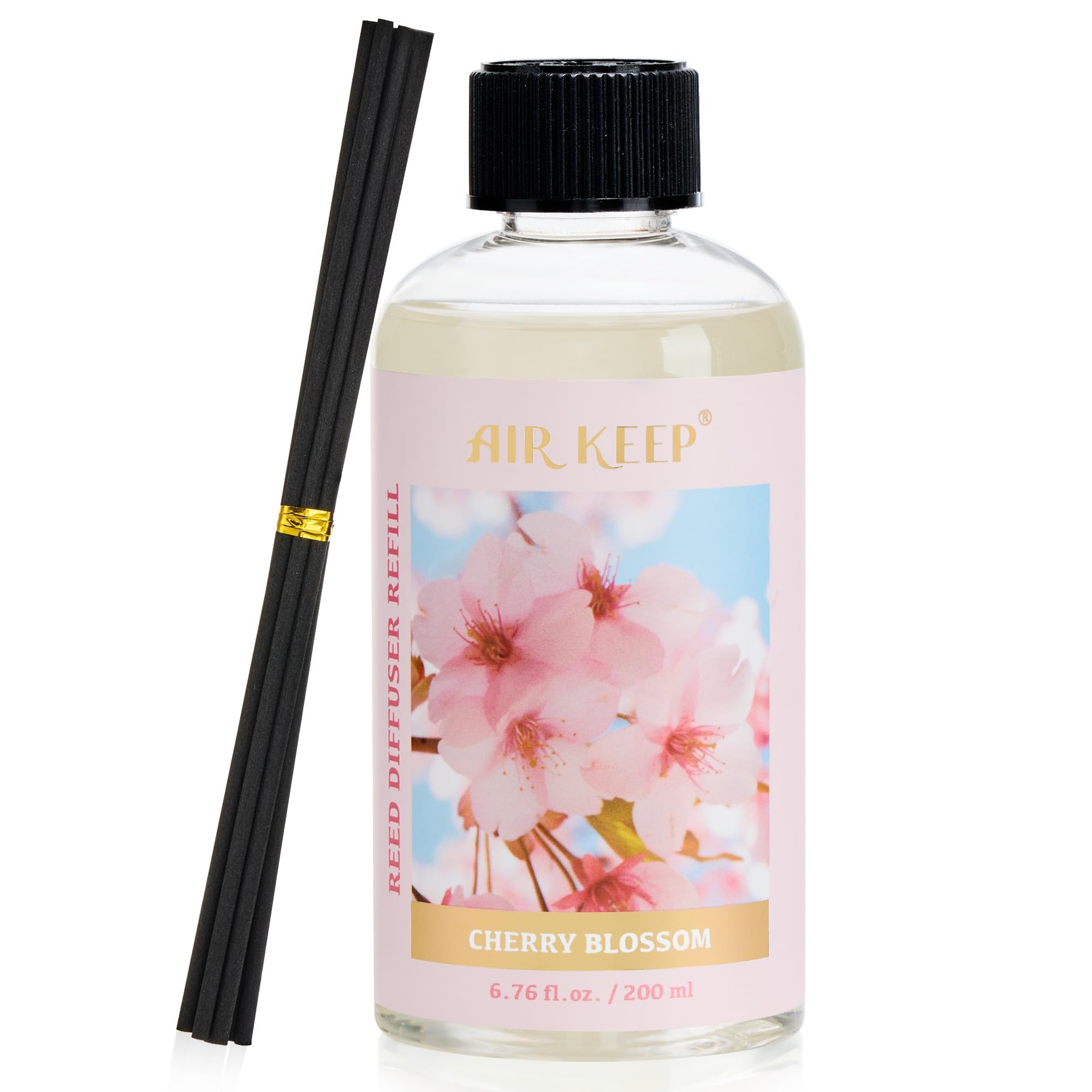 Airkeep Raumduft Clean Linen Duft, Reed Diffuser mit 8 Duftstäbchen, Lufterfrischer für Badezimmer, Wohnung, Heimdekoration, 100ml