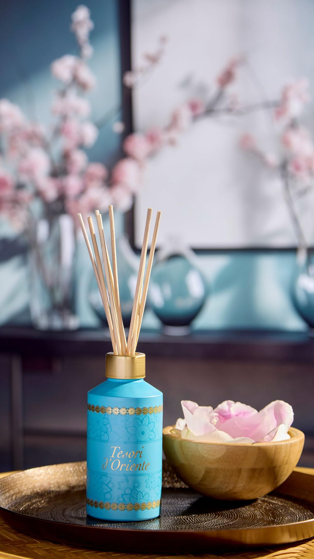 TESORI D’ORIENTE Duftstäbchen 'Hammam' | Aromatischer Raumduft | Orangenblüte, Mandarine & Amber | Duftdauer bis zu 8 Wochen | Sinnlicher Duft für orientalische Atmosphäre | Für Körper & Sinne | 200ml