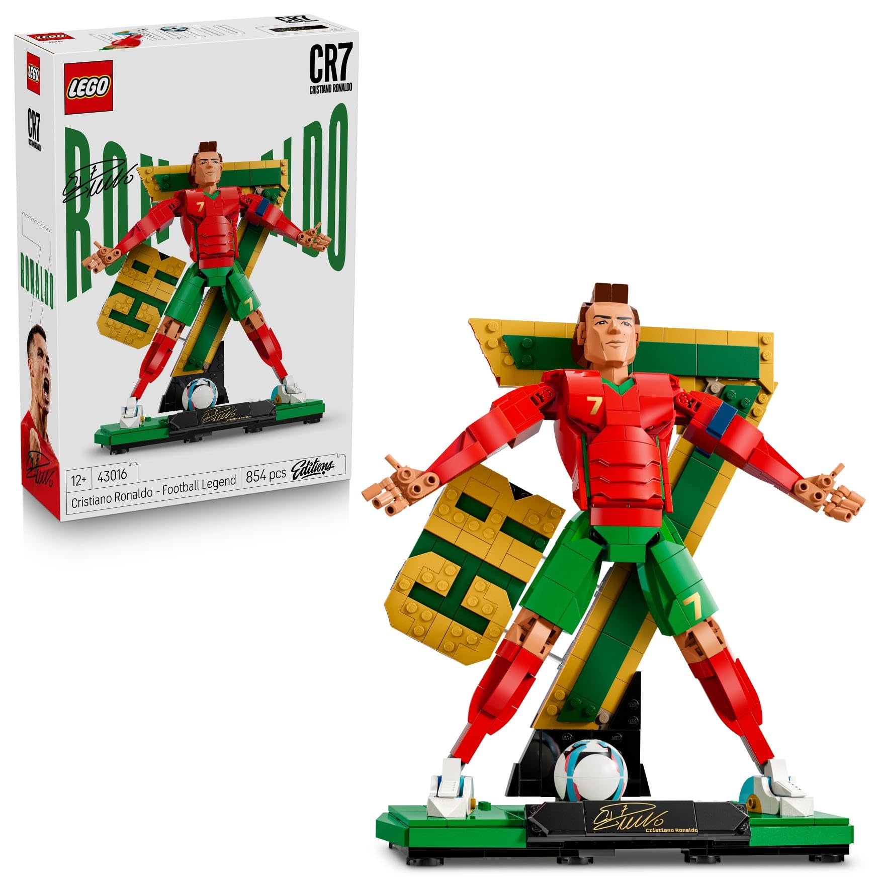 LEGO Editions Lionel Messi - Fußballlegende Spielzeug - 3D Figuren Modellbau - DIY Kinderzimmer Deko - Geschenk für Jungen, Mädchen ab 12 Jahren und Erwachsene Sportfans - 43015