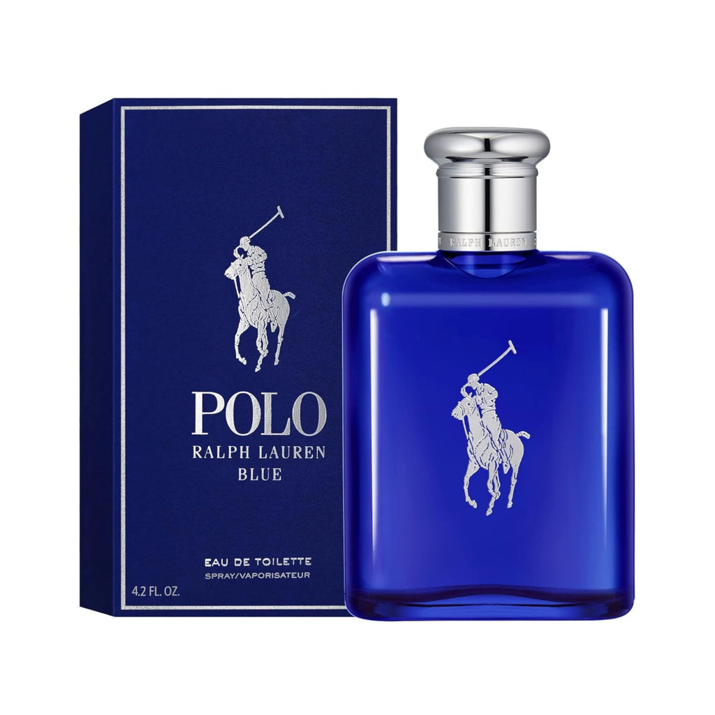 Ralph Lauren Polo Blue Eau de Toilette für Herren, erfrischend-aromatischer Duft mit Melone, Gurke & Mandarine, für den aktiven Mann