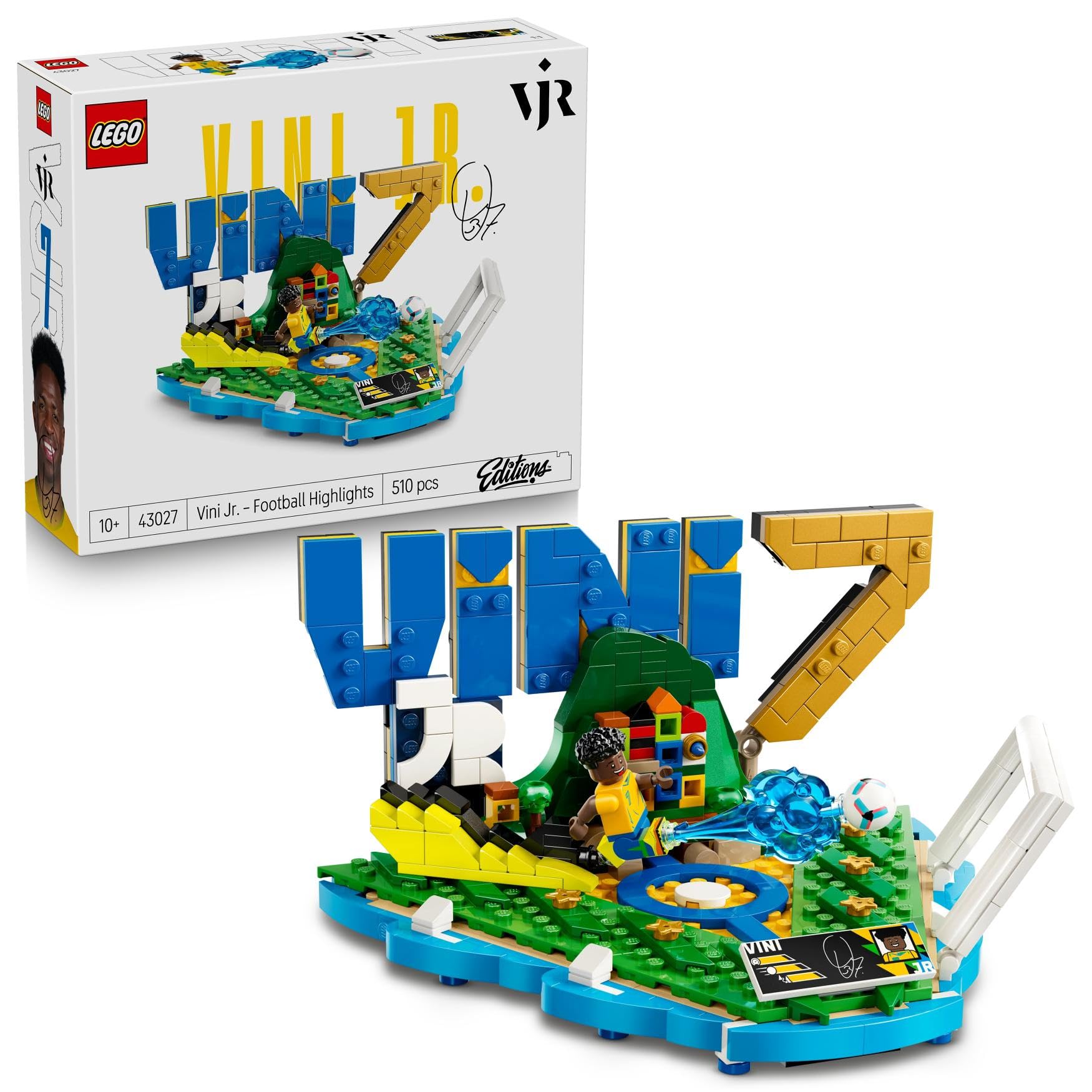 LEGO Editions Cristiano Ronaldo - Fußball-Highlights Spielzeug - 3D Modellbau mit Minifigur zum Sammeln - Kinderzimmer Deko - Geschenk für Jungen, Mädchen ab 10 Jahren und erwachsene Sportfans - 43012