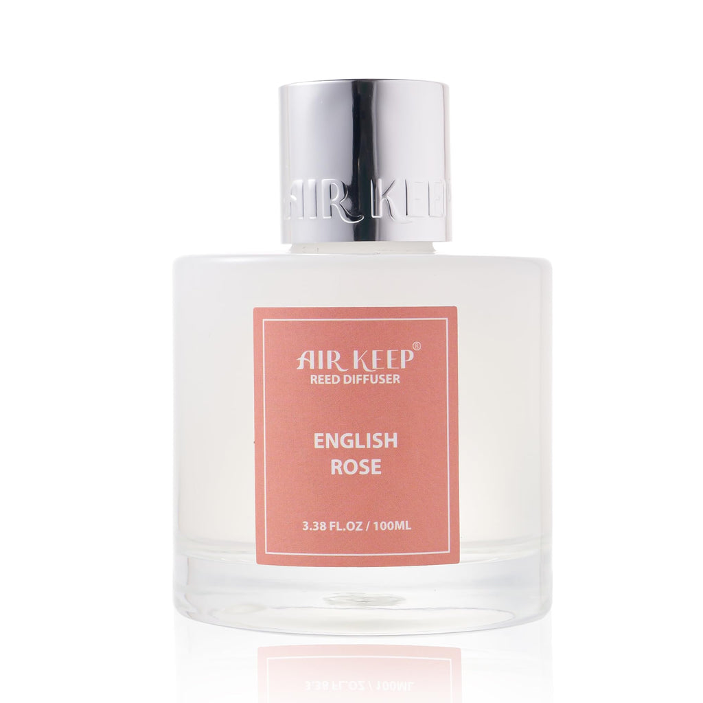 Airkeep Raumduft Clean Linen Duft, Reed Diffuser mit 8 Duftstäbchen, Lufterfrischer für Badezimmer, Wohnung, Heimdekoration, 100ml