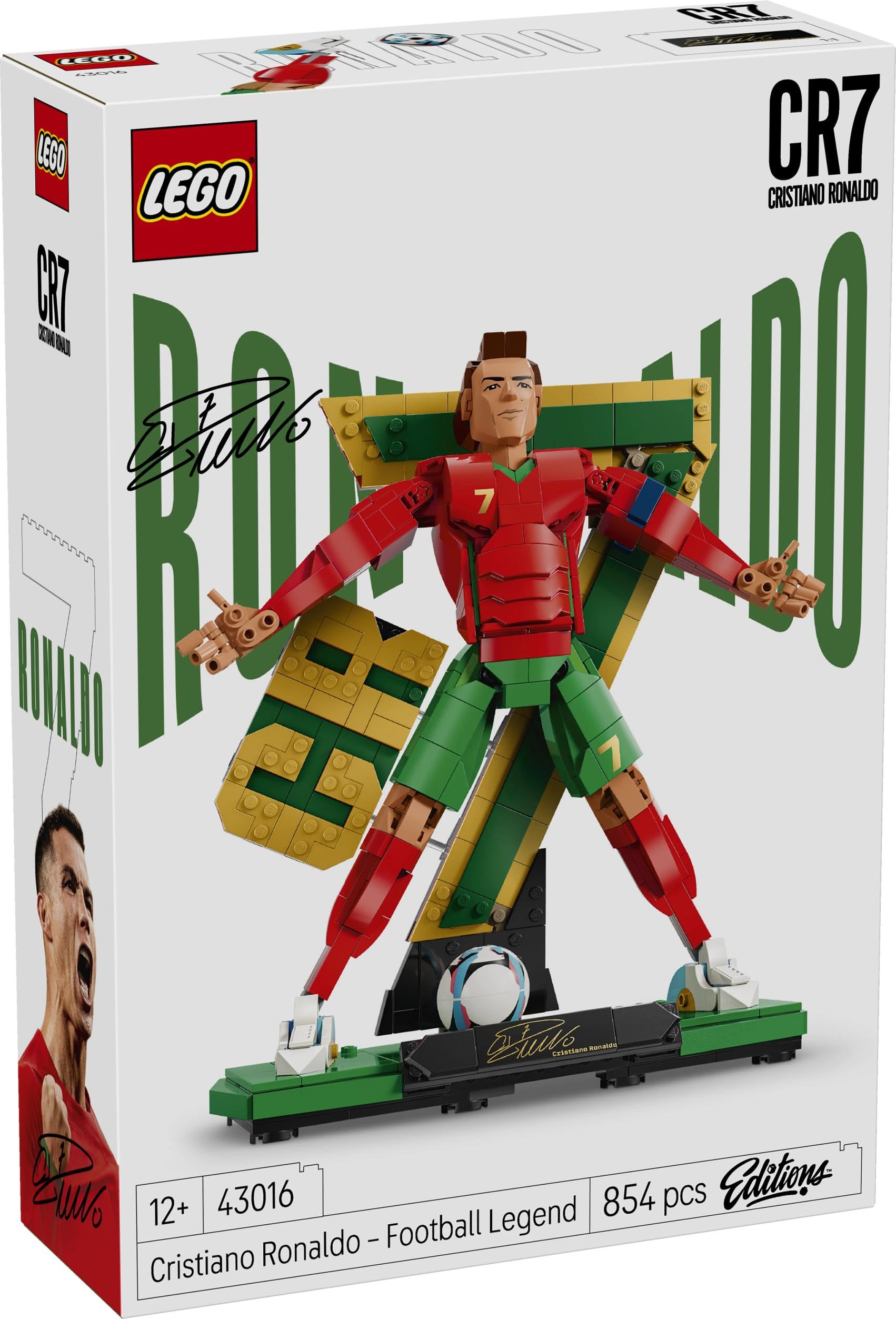 LEGO Editions Lionel Messi - Fußballlegende Spielzeug - 3D Figuren Modellbau - DIY Kinderzimmer Deko - Geschenk für Jungen, Mädchen ab 12 Jahren und Erwachsene Sportfans - 43015