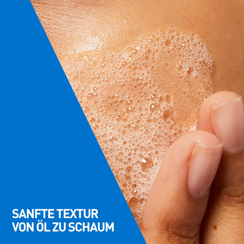CeraVe Feuchtigkeitsspendendes Reinigungsöl, Intensive und langanhaltende Feuchtigkeit für normale bis sehr trockene Haut, Reinigung für Körper und Gesicht, mit 3 essenziellen Ceramiden