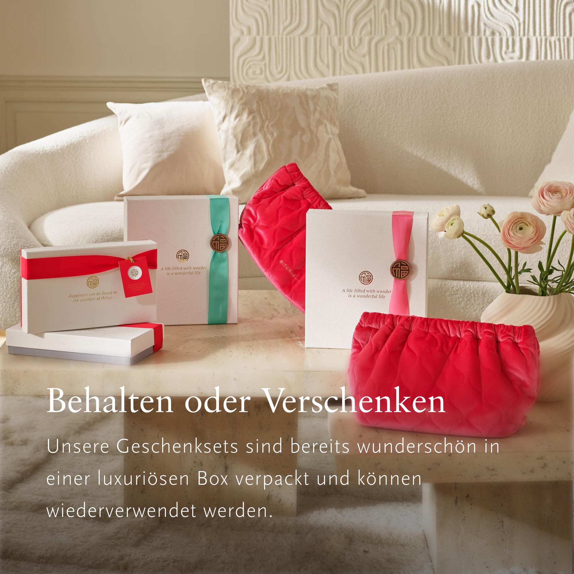 RITUALS Geschenkset The Ritual of Ayurveda Large – Home- und Hautpflegeprodukte mit Indischer Rose und Süßmandelöl, inklusive wiederverwendbarer Waschtasche – Ein Selbstpflege-Set für ein harmonisiere