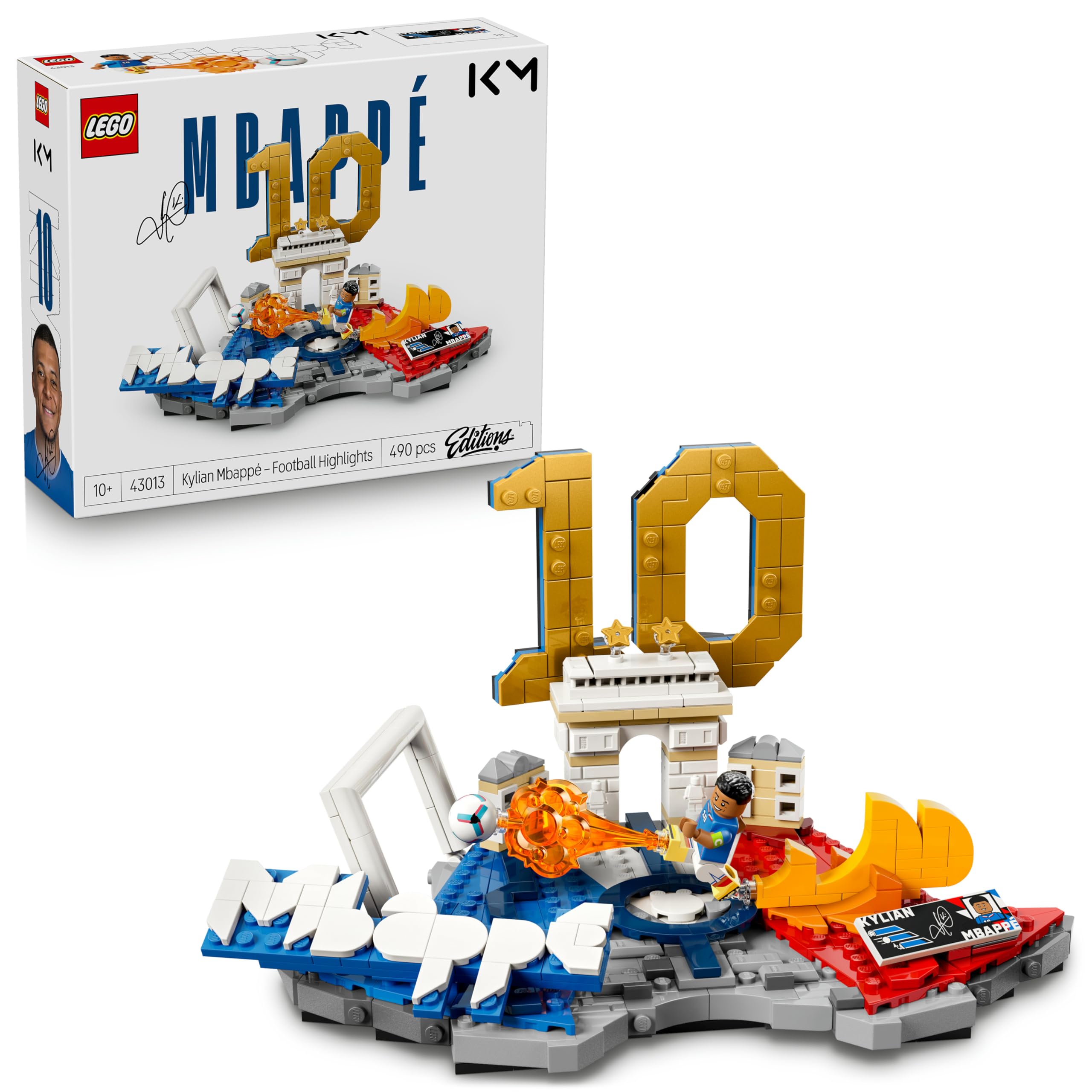 LEGO Editions Cristiano Ronaldo - Fußball-Highlights Spielzeug - 3D Modellbau mit Minifigur zum Sammeln - Kinderzimmer Deko - Geschenk für Jungen, Mädchen ab 10 Jahren und erwachsene Sportfans - 43012