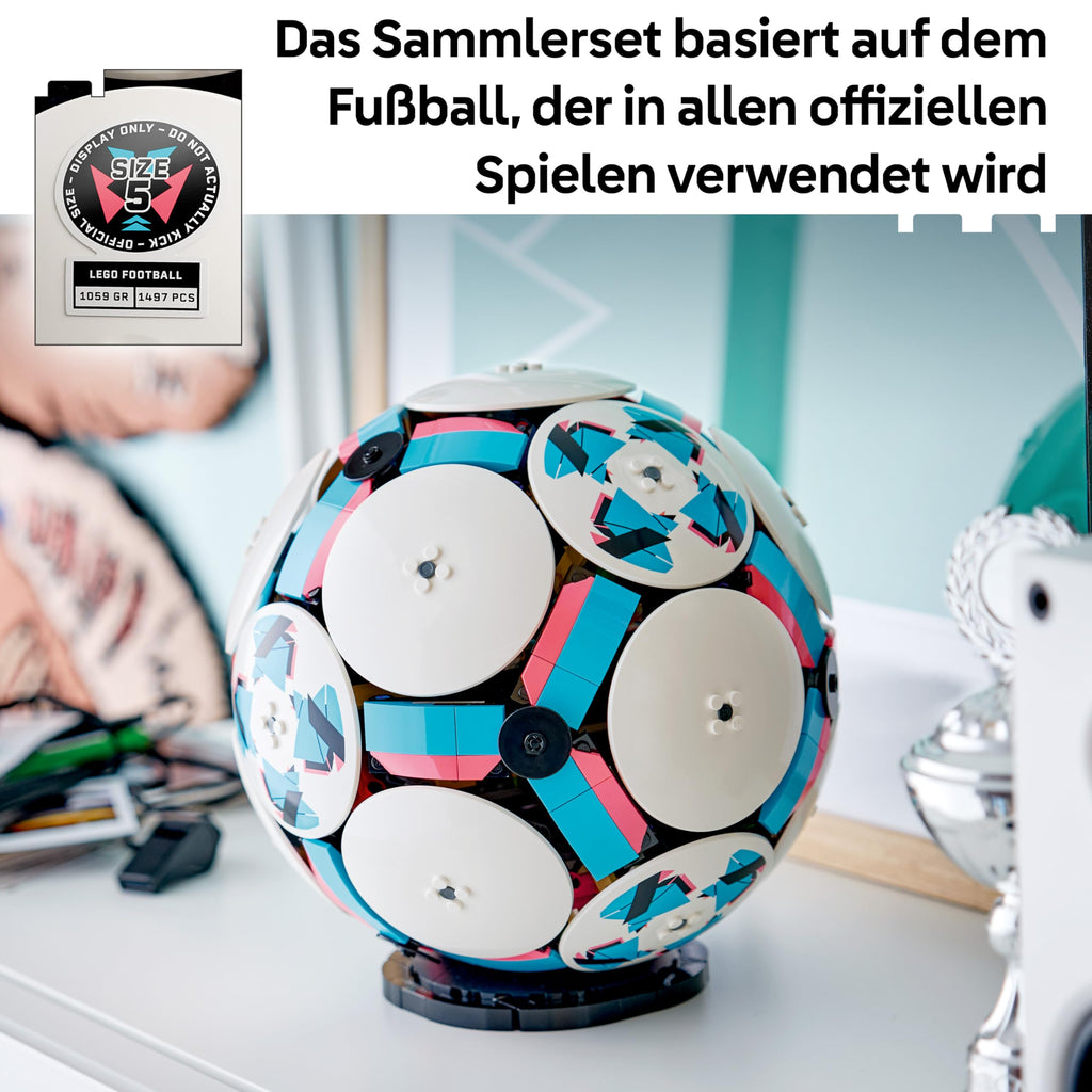 LEGO Editions Sports Offizieller Pokal der FIFA Fußball-Weltmeisterschaft - 3D DIY Modell mit sammelbarer Minifigur - Fußball Geschenk für Jungen & Mädchen ab 12 Jahren und Erwachsene Fans - 43020