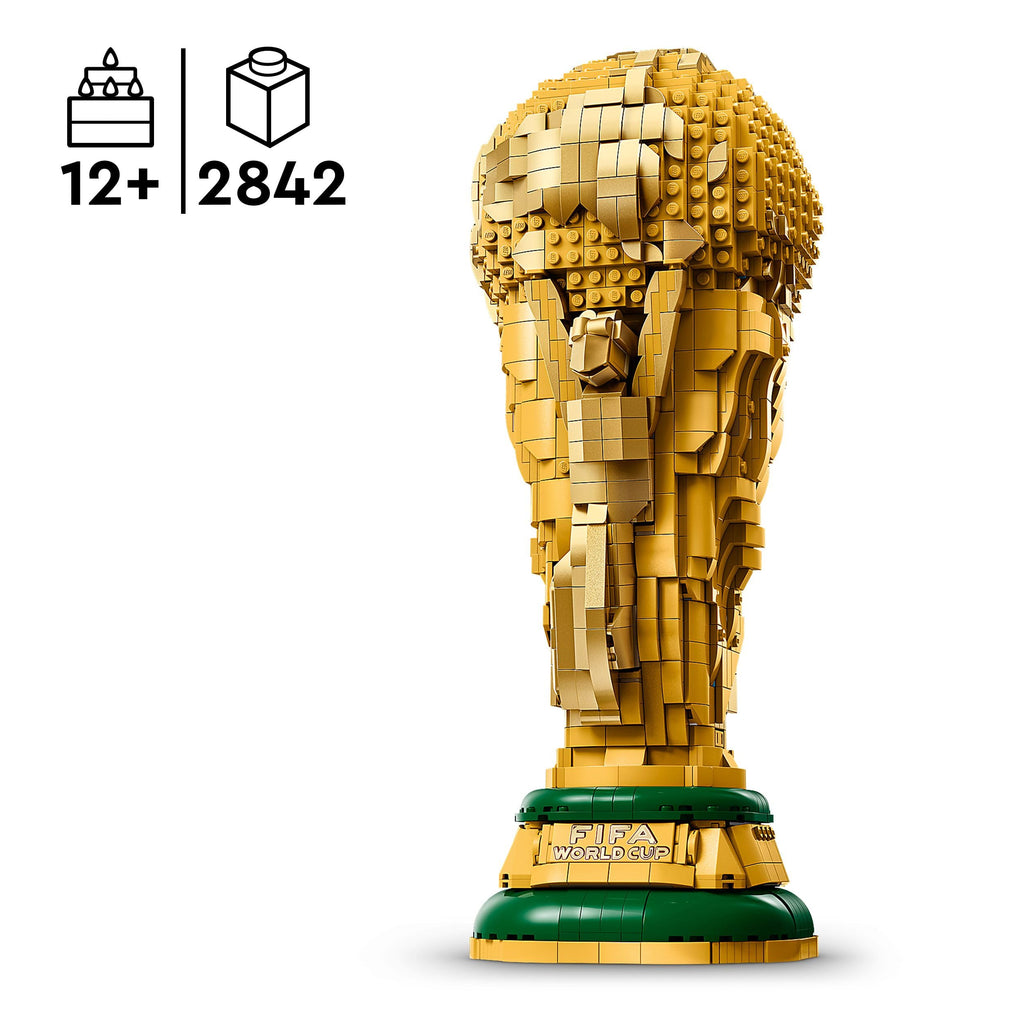 LEGO Editions Sports Offizieller Pokal der FIFA Fußball-Weltmeisterschaft - 3D DIY Modell mit sammelbarer Minifigur - Fußball Geschenk für Jungen & Mädchen ab 12 Jahren und Erwachsene Fans - 43020