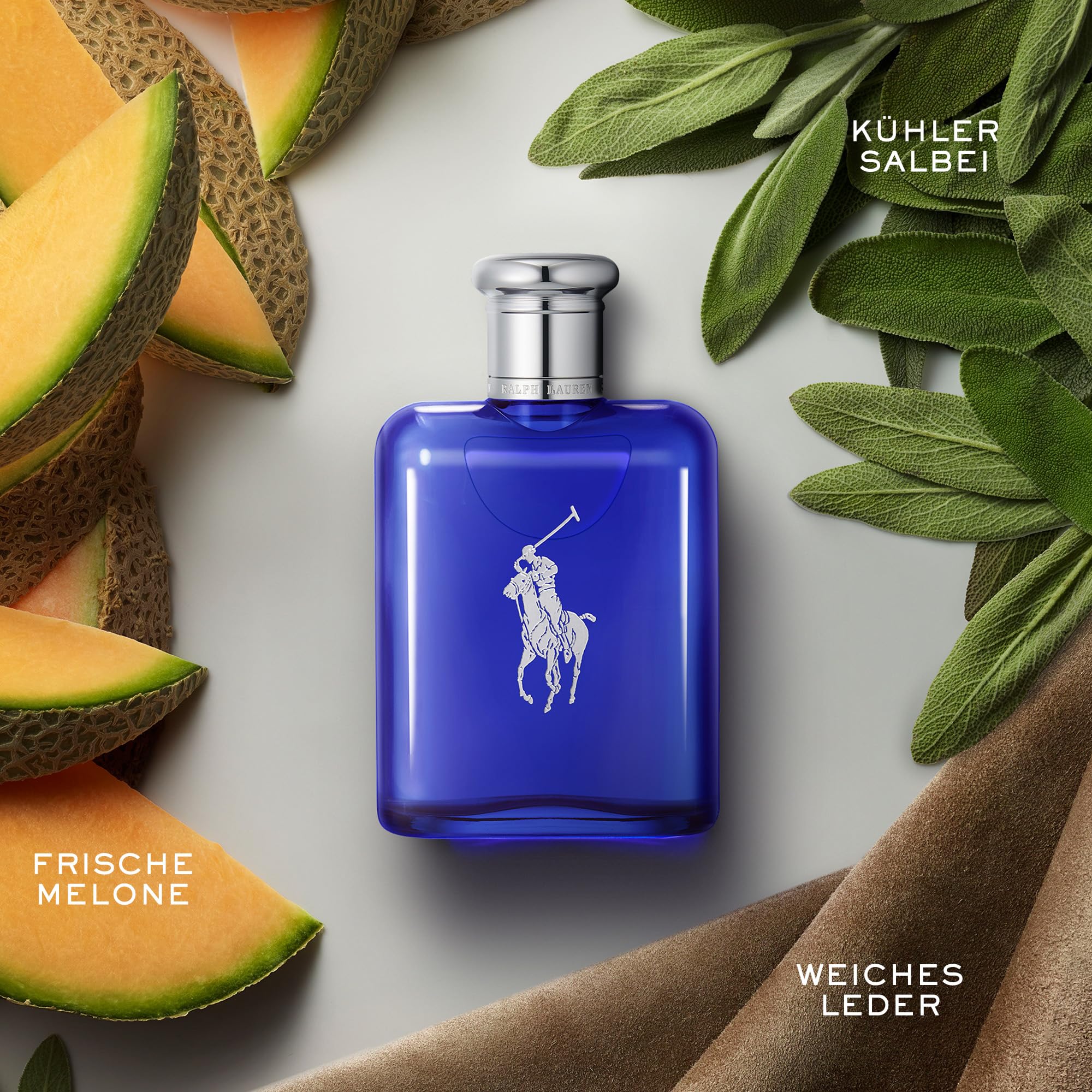 Ralph Lauren Polo Blue Eau de Toilette für Herren, erfrischend-aromatischer Duft mit Melone, Gurke & Mandarine, für den aktiven Mann