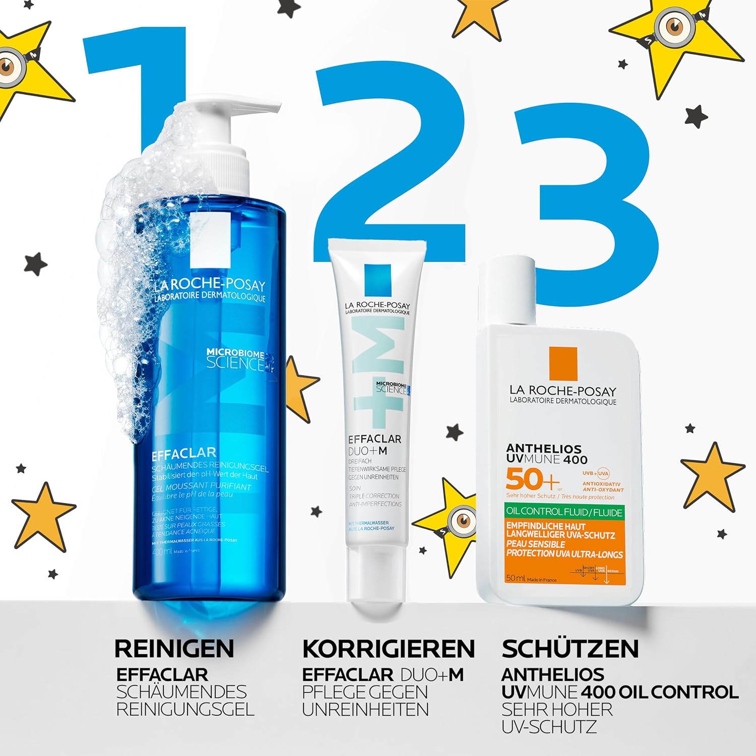 La Roche Posay Anti-Akne Gesichtscreme, Dreifach tiefenwirksame Pflege gegen Pickel, Mitesser und Unreinheiten, Mit Anti-Rückfall-Effekt, Mit Niacinamid, Phylobioma und Procerad, Effaclar Duo+M, 40 ml