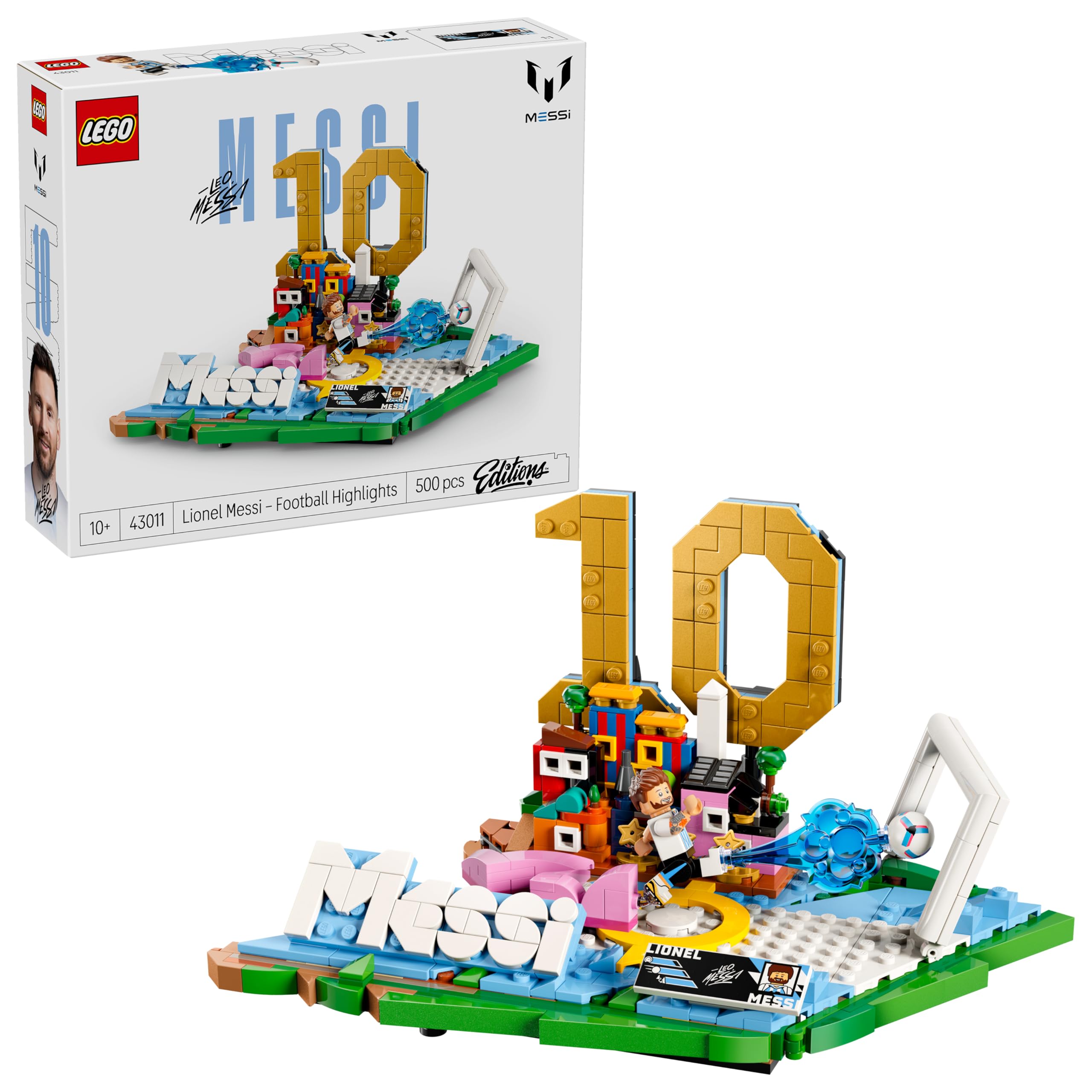 LEGO Editions Cristiano Ronaldo - Fußball-Highlights Spielzeug - 3D Modellbau mit Minifigur zum Sammeln - Kinderzimmer Deko - Geschenk für Jungen, Mädchen ab 10 Jahren und erwachsene Sportfans - 43012